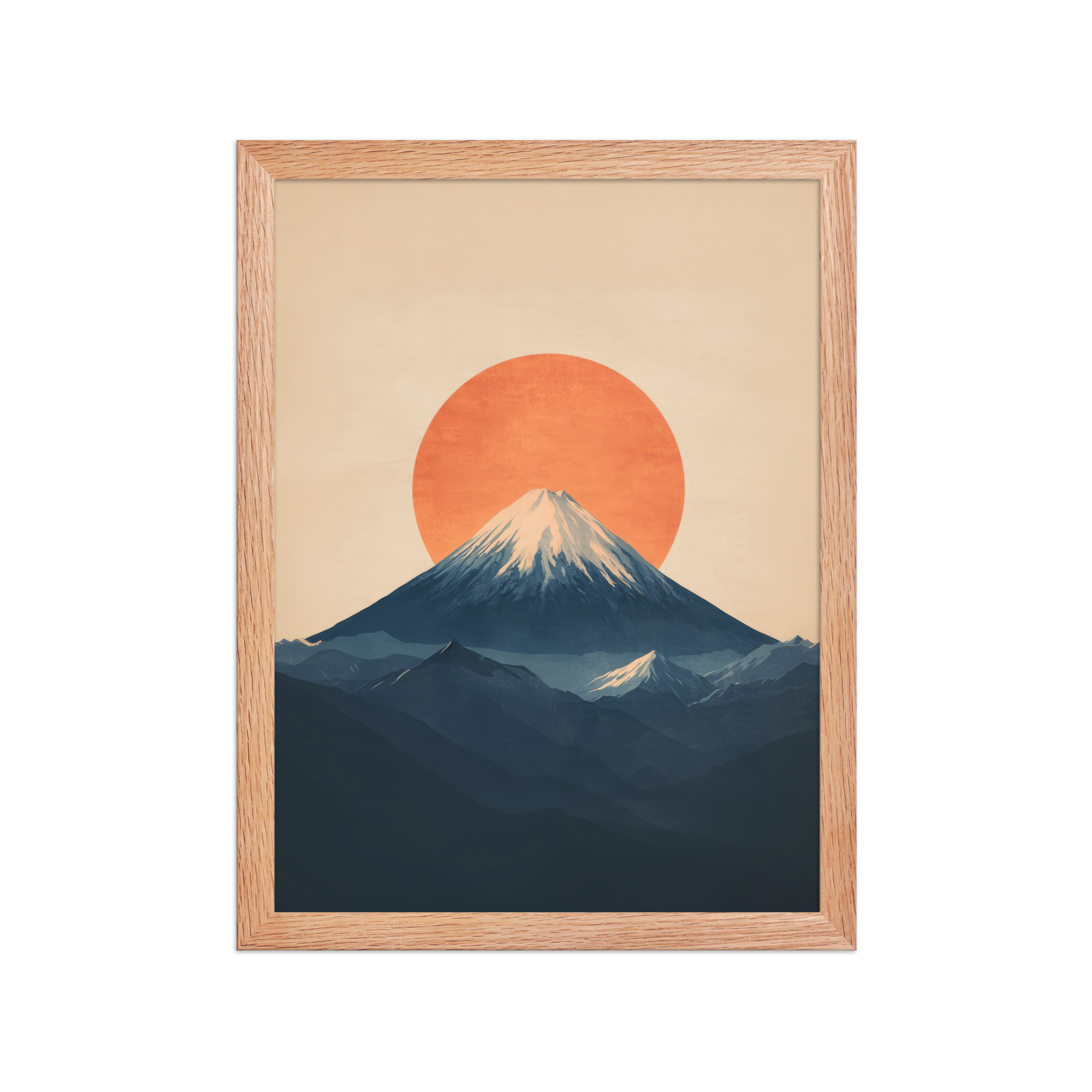 Rising Sun Over Fuji — Minimal Mount Fuji Silhouette Wall Decor — Framed Poster - Image 16