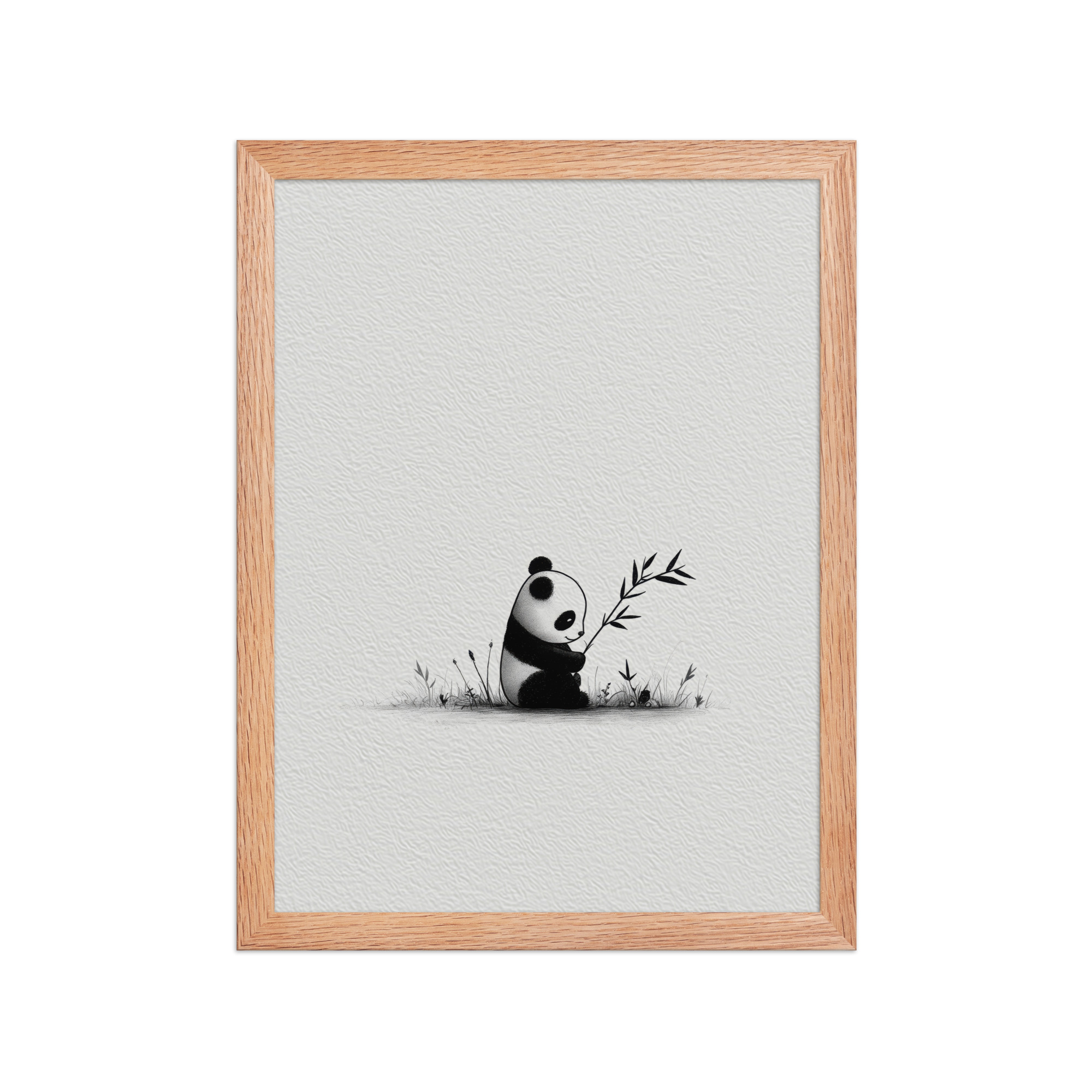 Tiny Bamboo Moment — Minimal Panda Cub with Bamboo Wall Decor — Framed Poster - Image 11