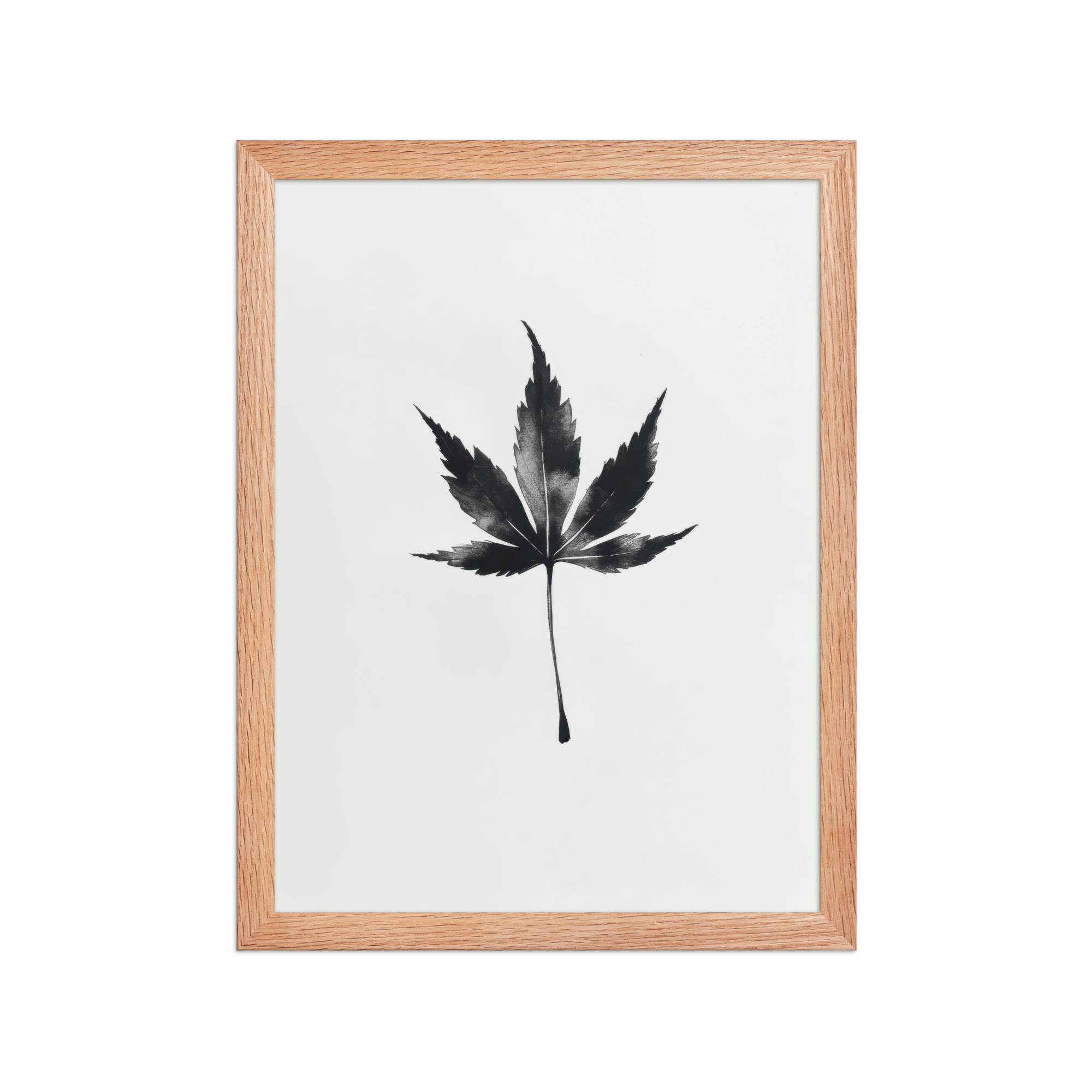 Ink Maple — Minimal Black Maple Leaf Wall Art — Framed Poster - Image 18
