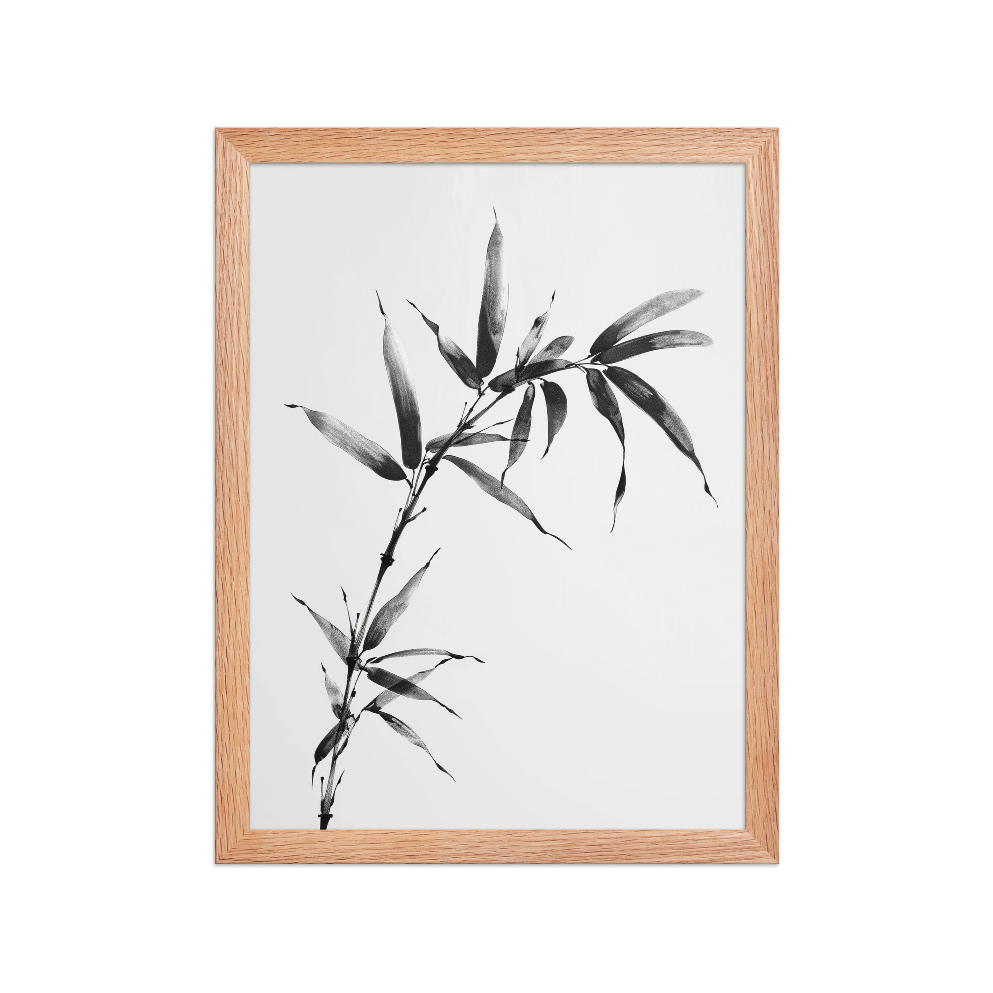 Minimalist Bamboo — Sumi-e Black Ink Wall Art — Framed Poster - Image 9