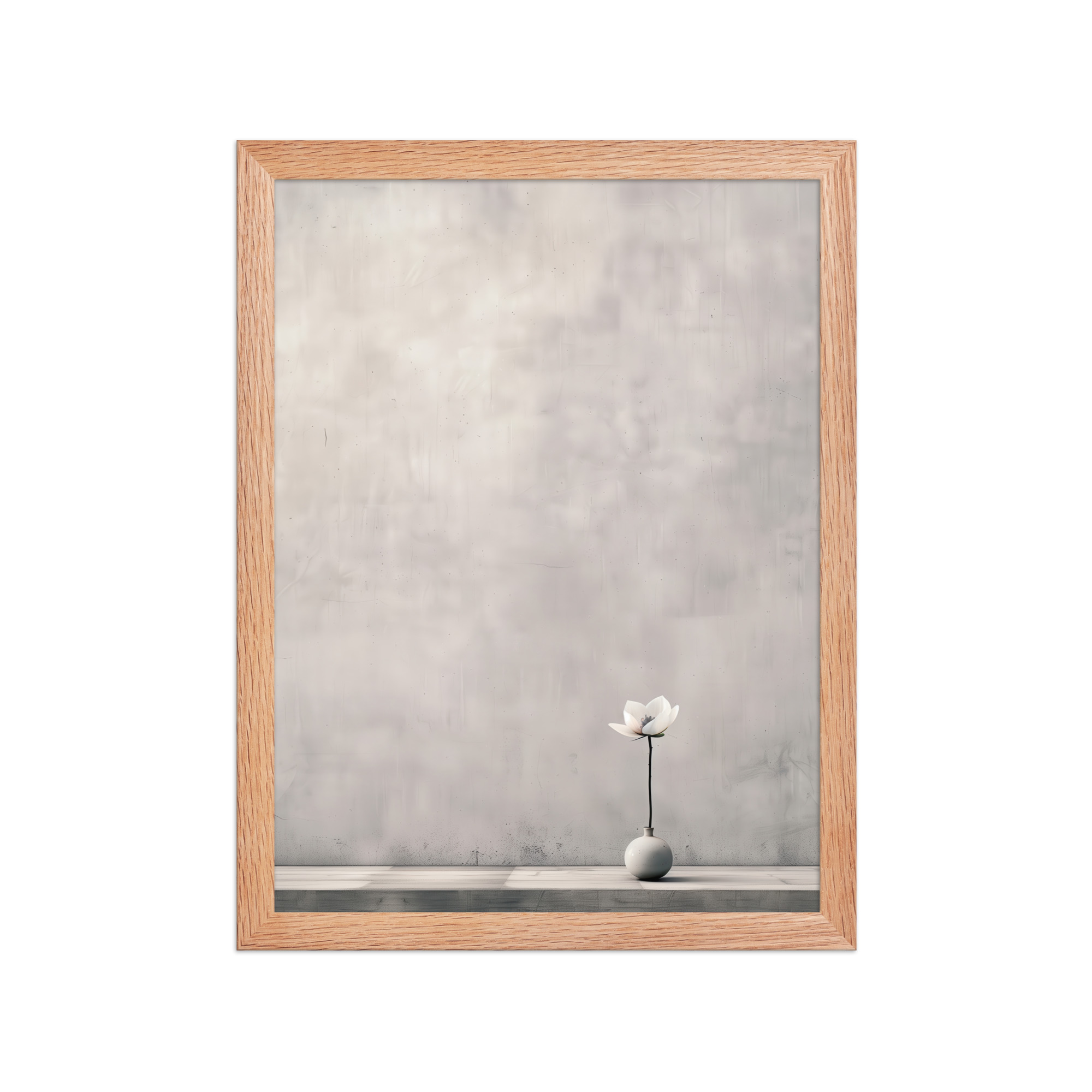 Lotus Minimalism — Single-Stem Vase Minimal Wall Decor — Framed Poster - Image 9