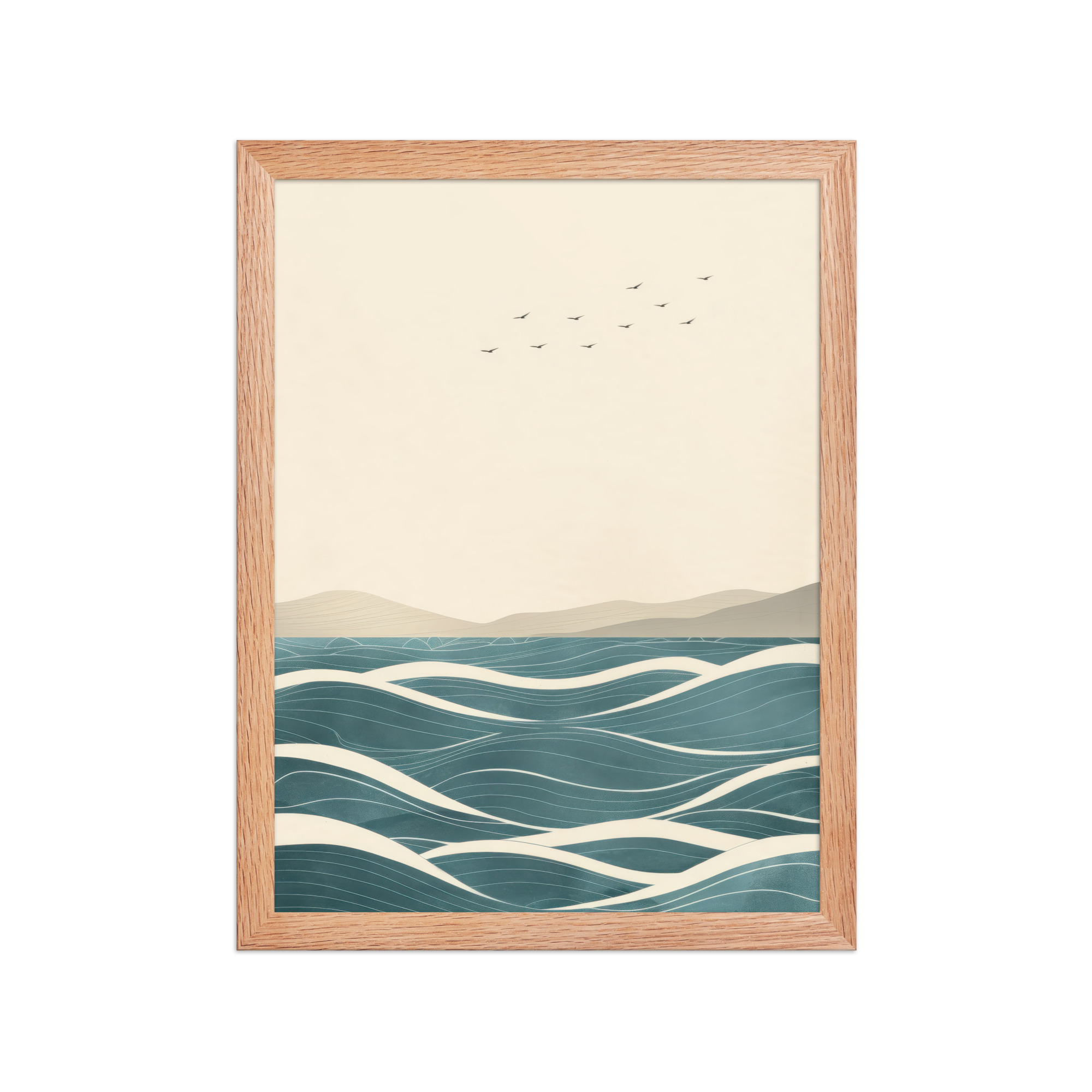 Still Horizons II — Japandi Ocean Minimalist Wall Art — Framed Poster - Image 11