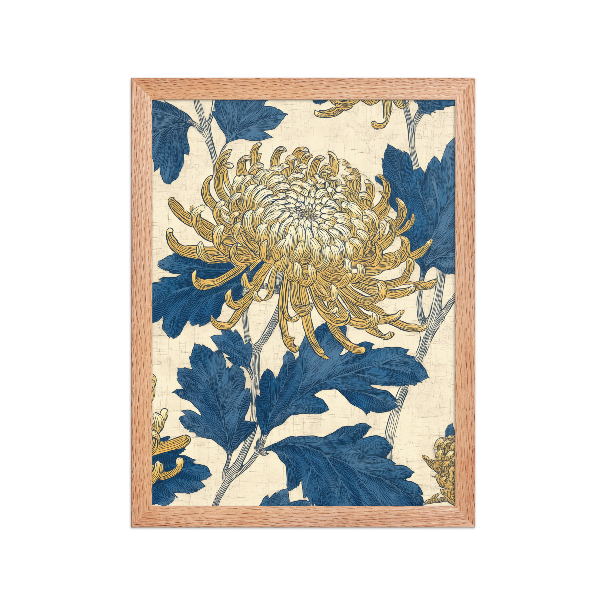 Chrysanthemum Pattern — Botanical Wall Art — Framed Poster - Image 10