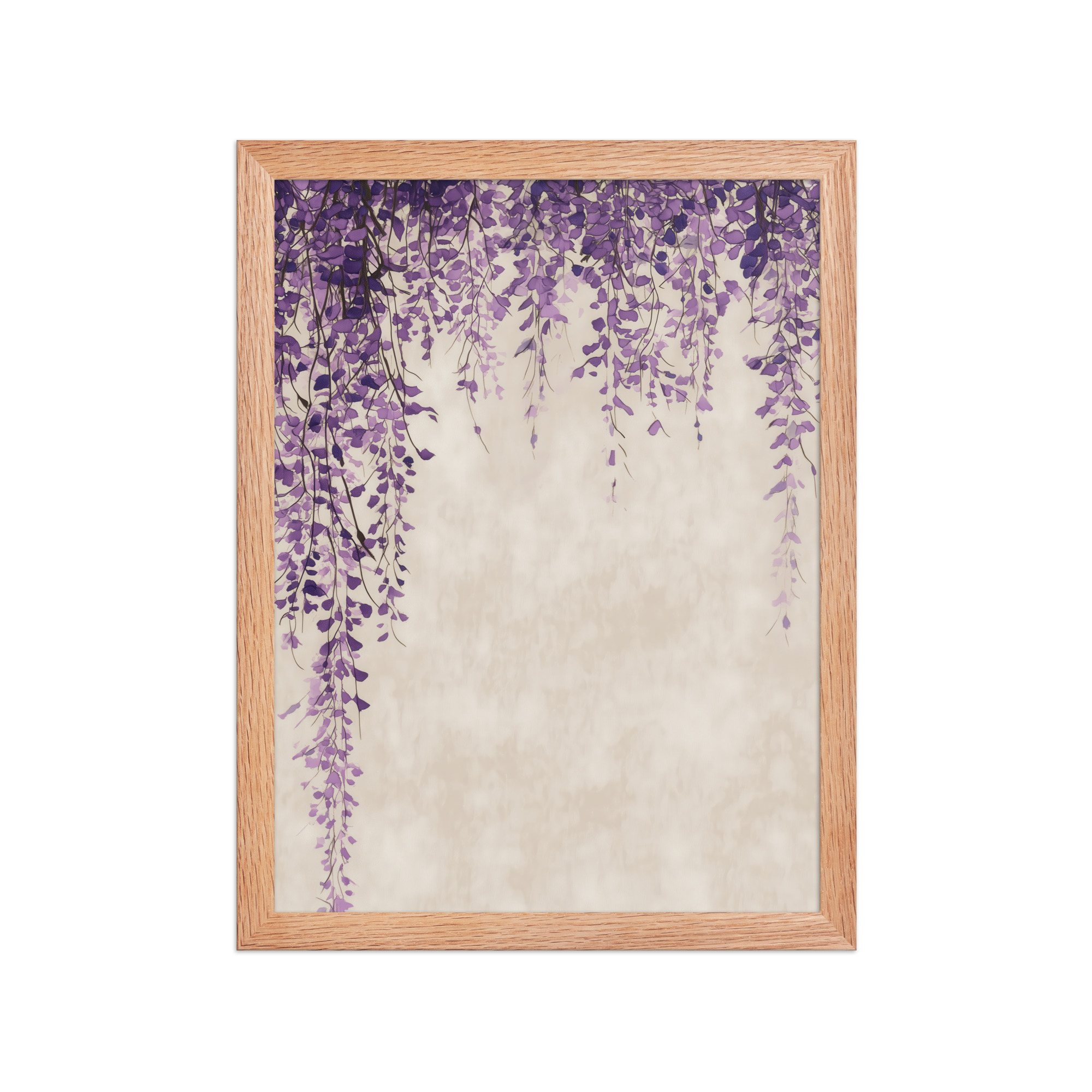 Wisteria Cascade — Japandi Hanging Floral Wall Decor — Framed Poster - Image 9