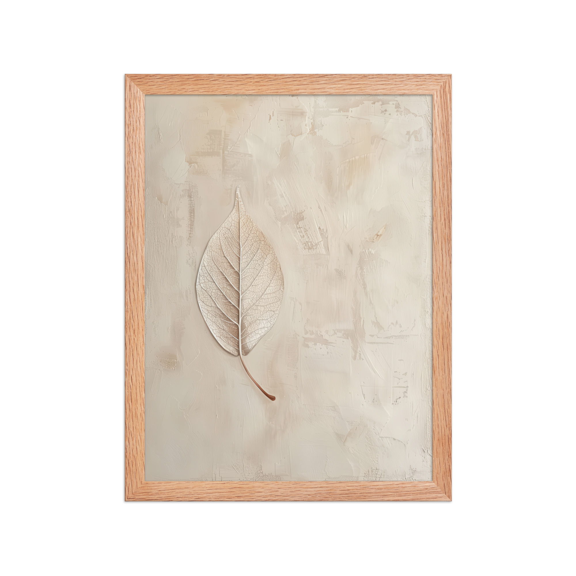 Wabi-Sabi Leaf II — Neutral Textured Botanical Wall Art — Framed Poster - Image 11