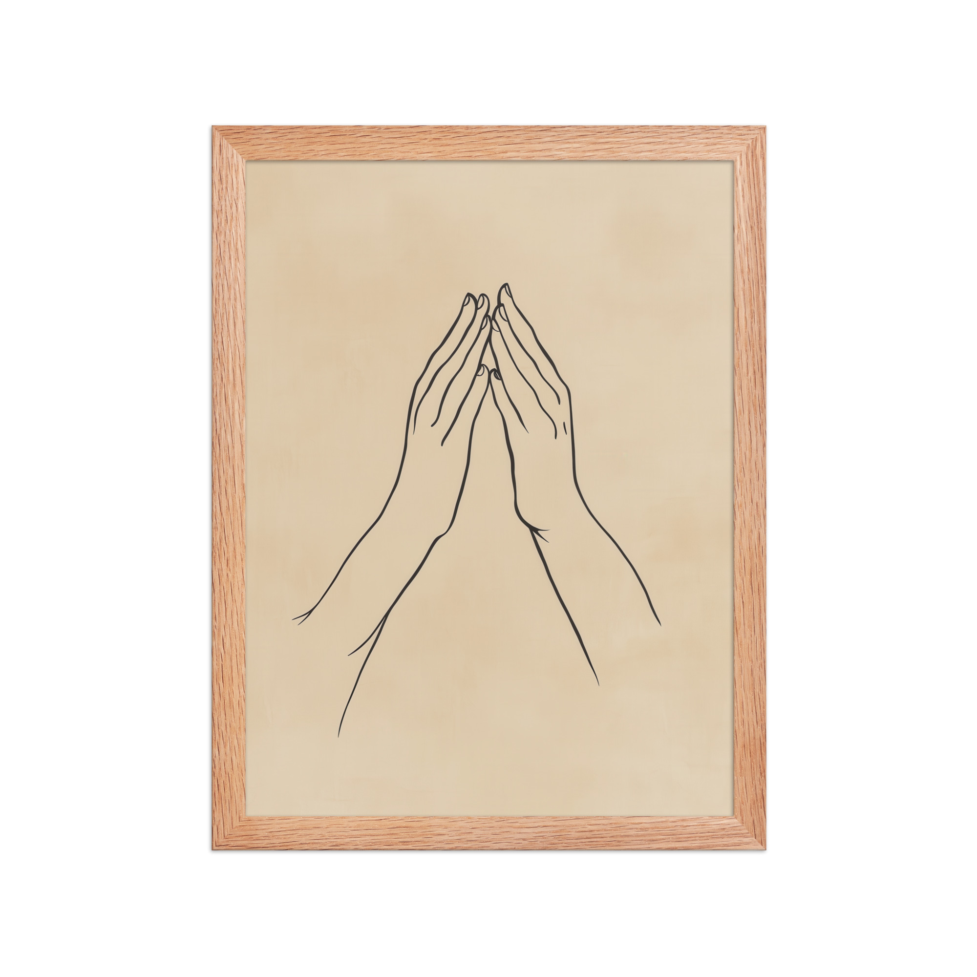 Gyan Mudra Hands — Minimal Gesture Yoga Line Wall Decor — Framed Poster - Image 9