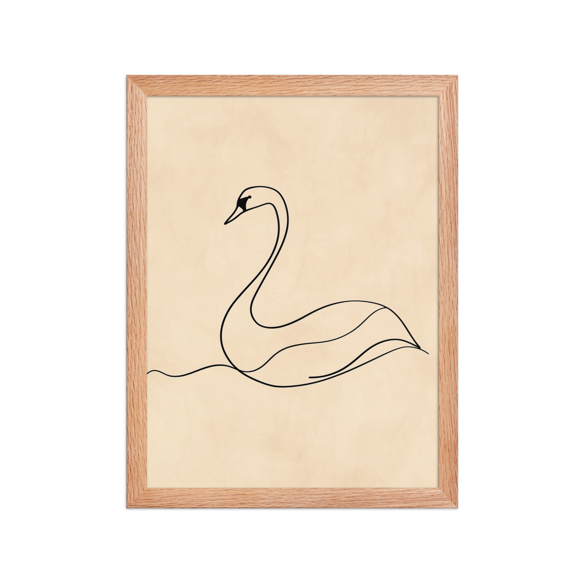 Swan Flow — Minimal Line Drawing Wall Art — Framed Poster - Image 6
