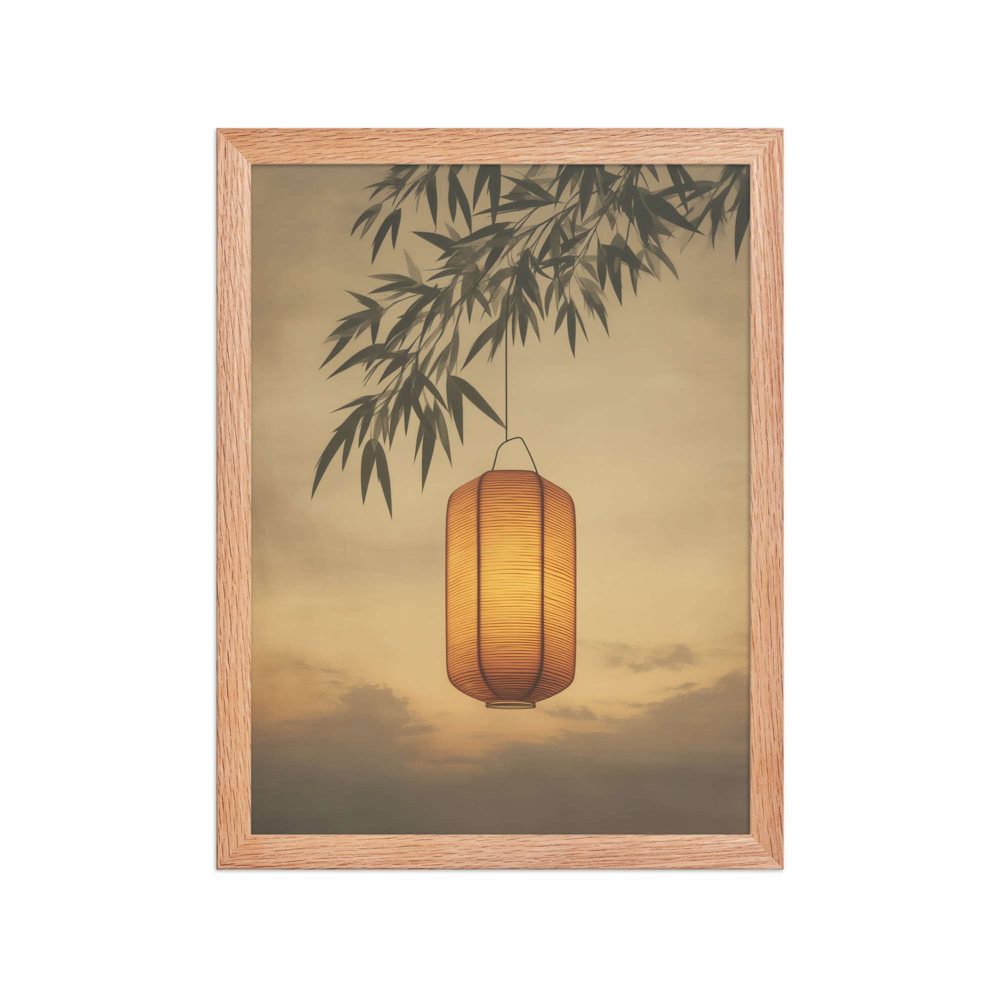 Lantern Glow — Japanese Lantern Minimal Wall Decor — Framed Poster - Image 9