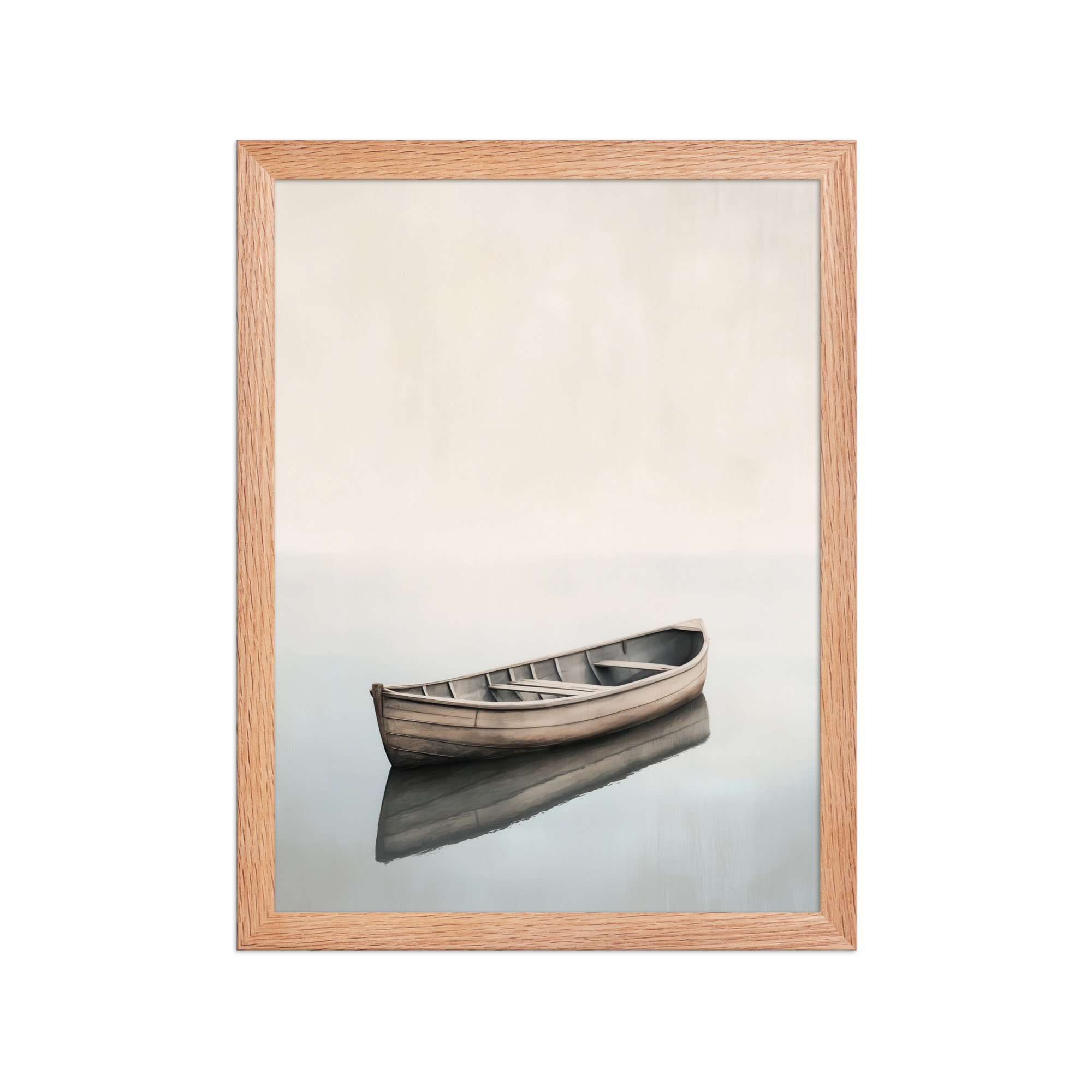 Still Waters Rowboat — Minimal Japandi Boat Wall Art — Framed Poster - Image 11