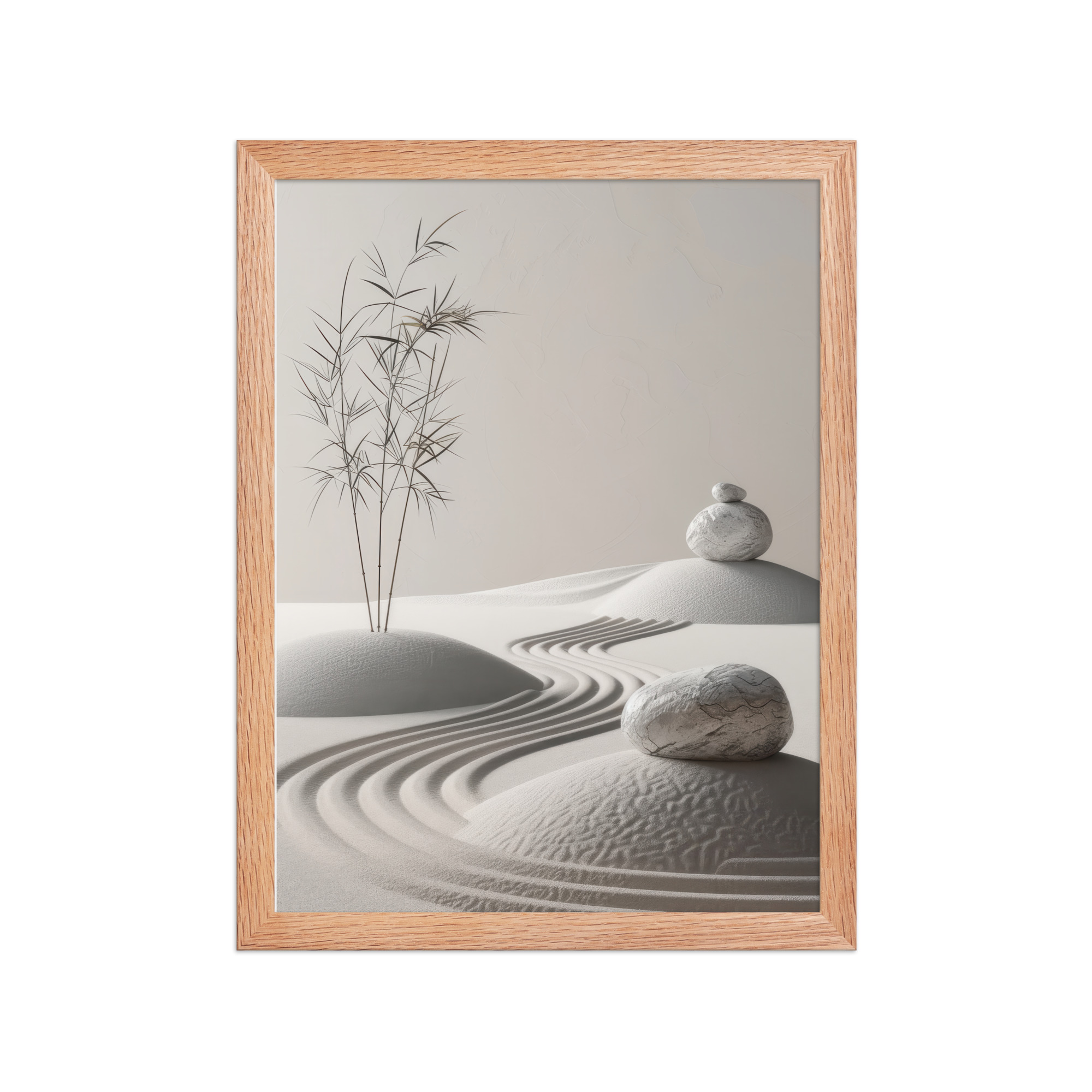 Stillness by the Sand Rake – Japandi Zen Garden Wall Art – Framed Poster - Image 6