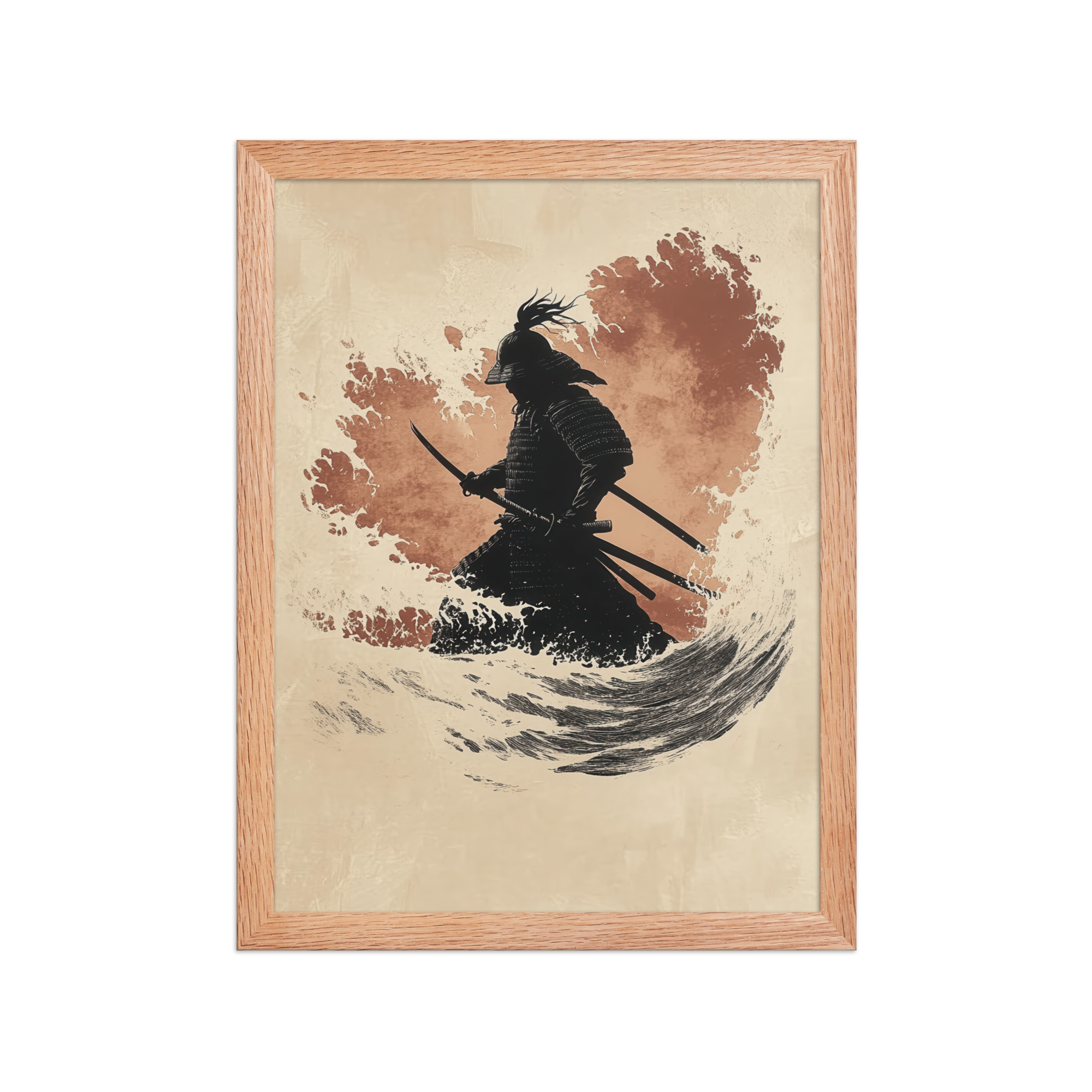 Crimson Guard – Samurai Against The Rising Spray Wall Decor – Framed Poster - Image 6