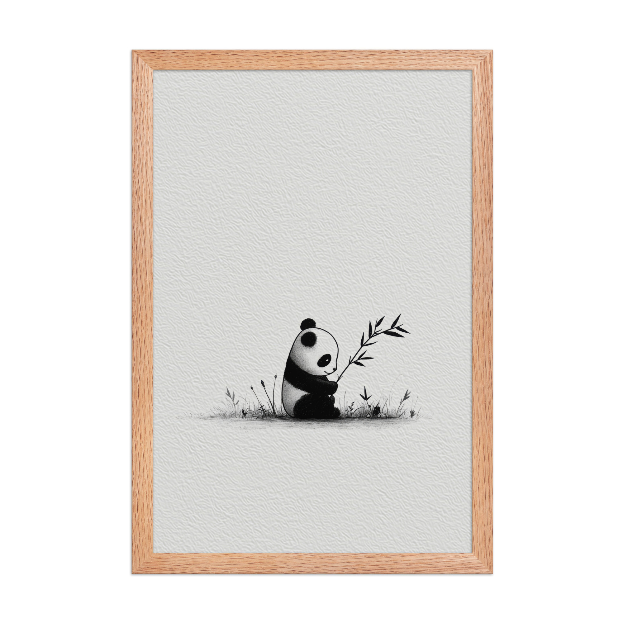 Tiny Bamboo Moment — Minimal Panda Cub with Bamboo Wall Decor — Framed Poster - Image 12