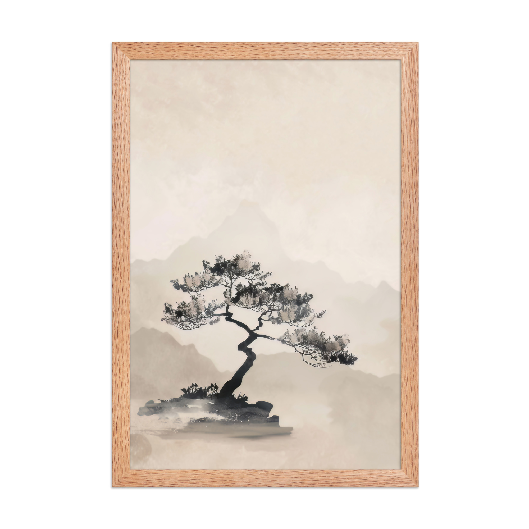 Bonsai Tree — Ink-Wash Landscape Wall Decor — Framed Poster - Image 10