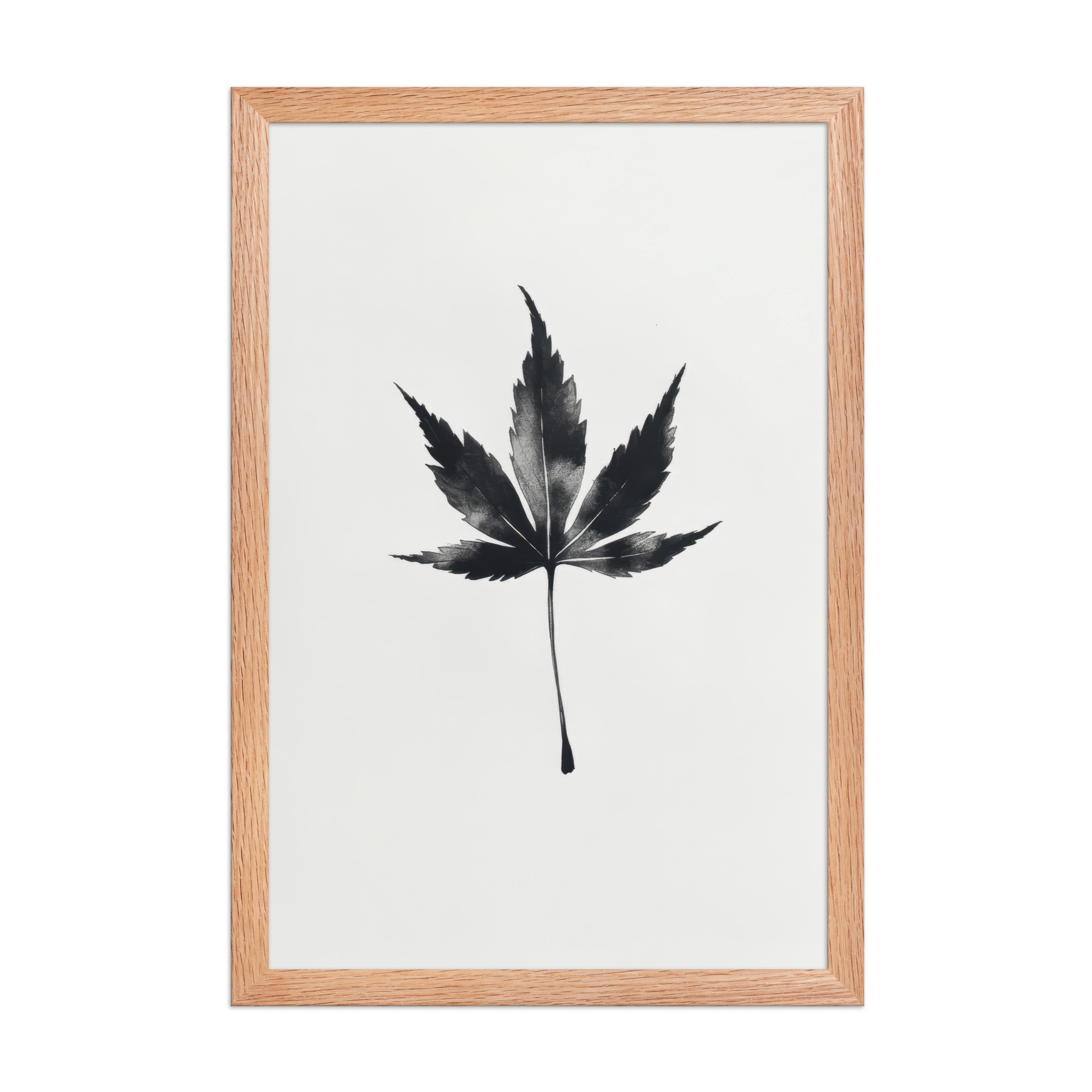 Ink Maple — Minimal Black Maple Leaf Wall Art — Framed Poster - Image 19