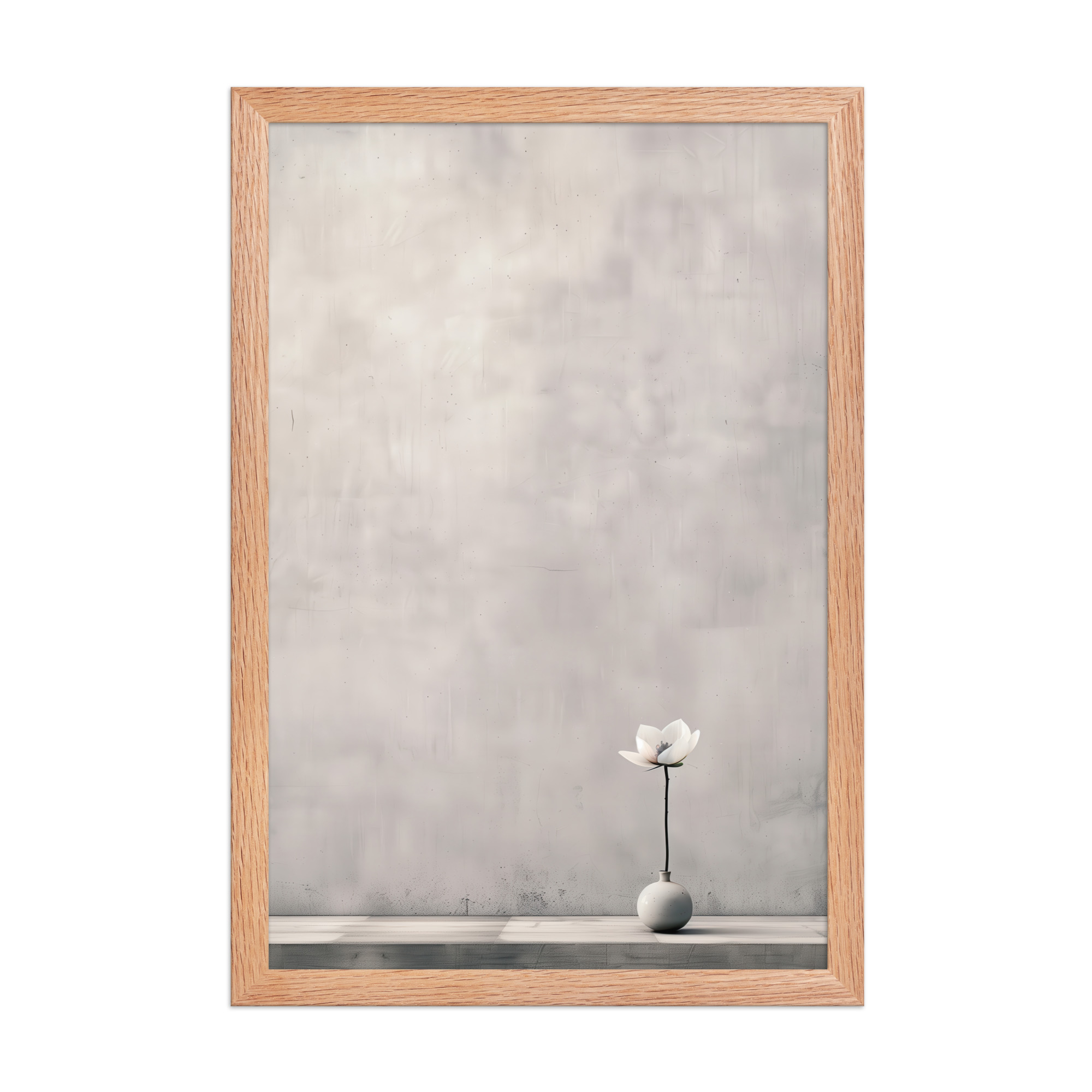 Lotus Minimalism — Single-Stem Vase Minimal Wall Decor — Framed Poster - Image 10