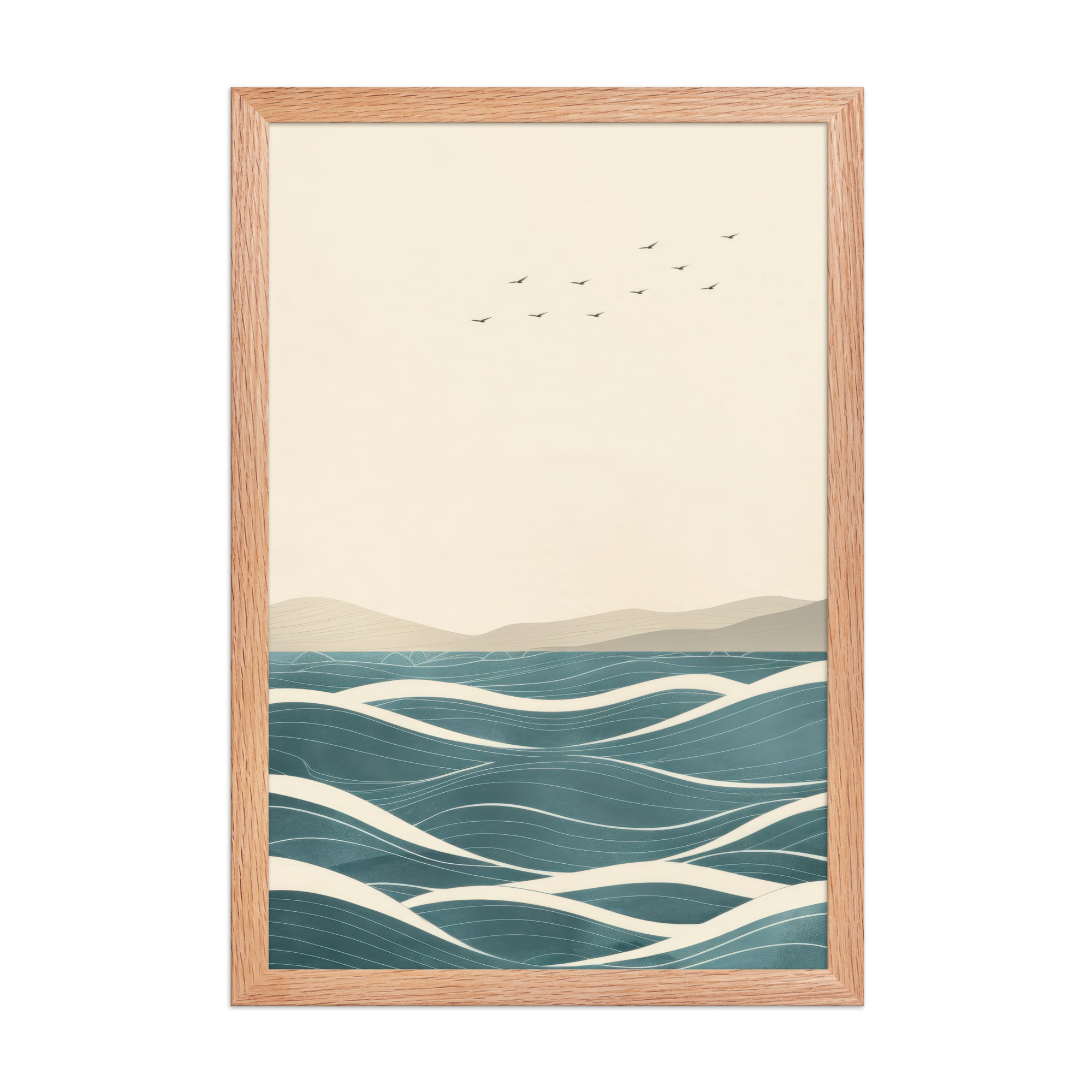 Still Horizons II — Japandi Ocean Minimalist Wall Art — Framed Poster - Image 12