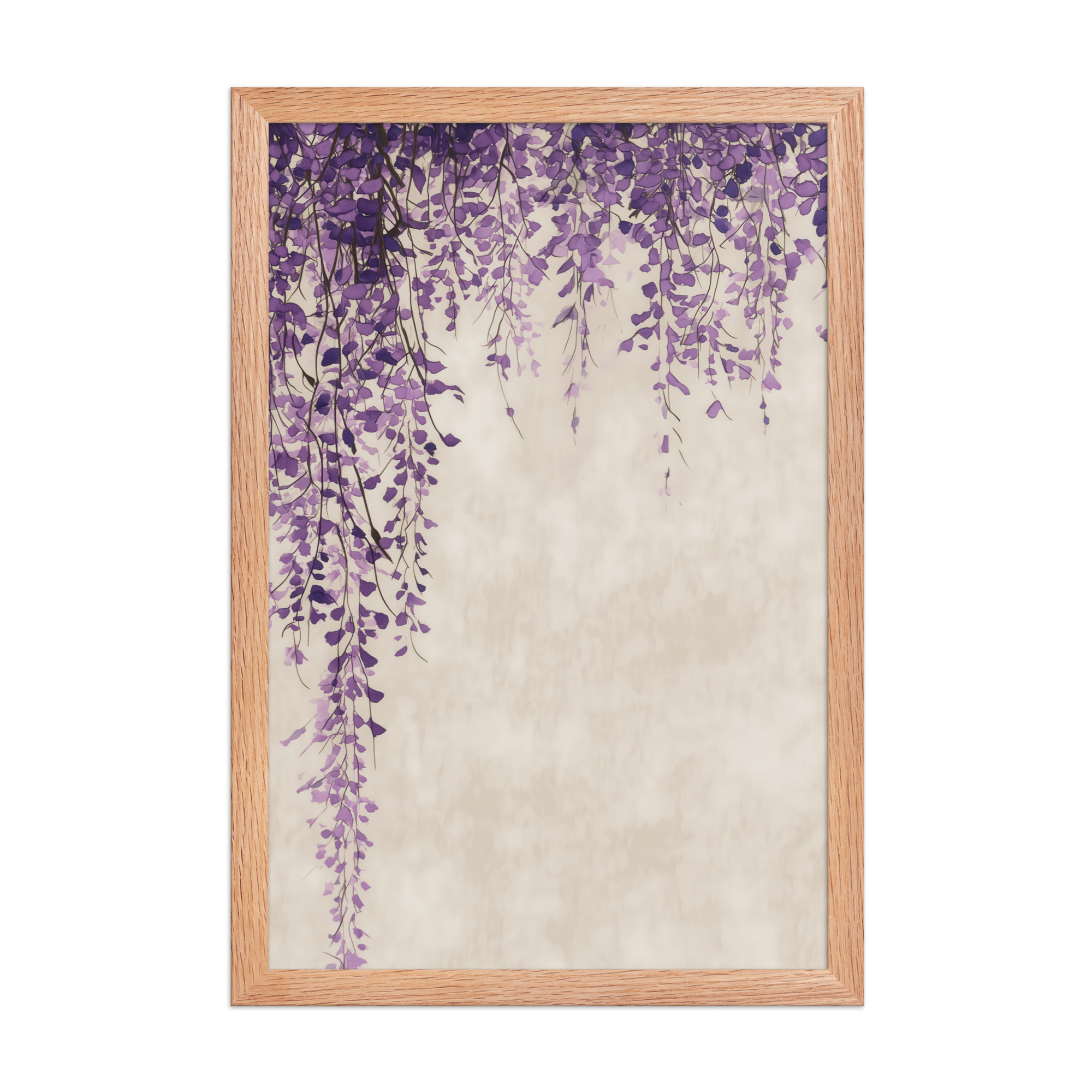 Wisteria Cascade — Japandi Hanging Floral Wall Decor — Framed Poster - Image 10