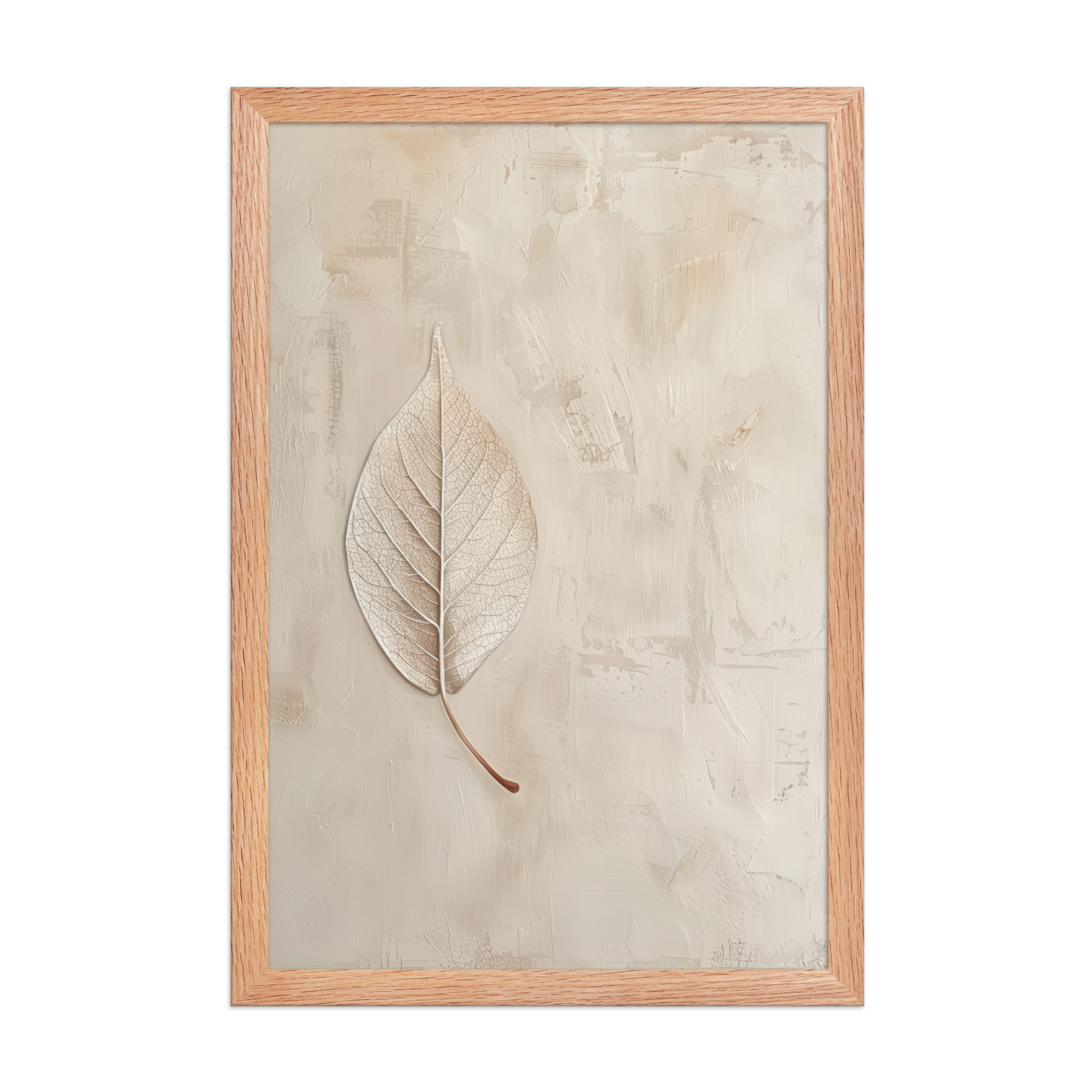 Wabi-Sabi Leaf II — Neutral Textured Botanical Wall Art — Framed Poster - Image 12