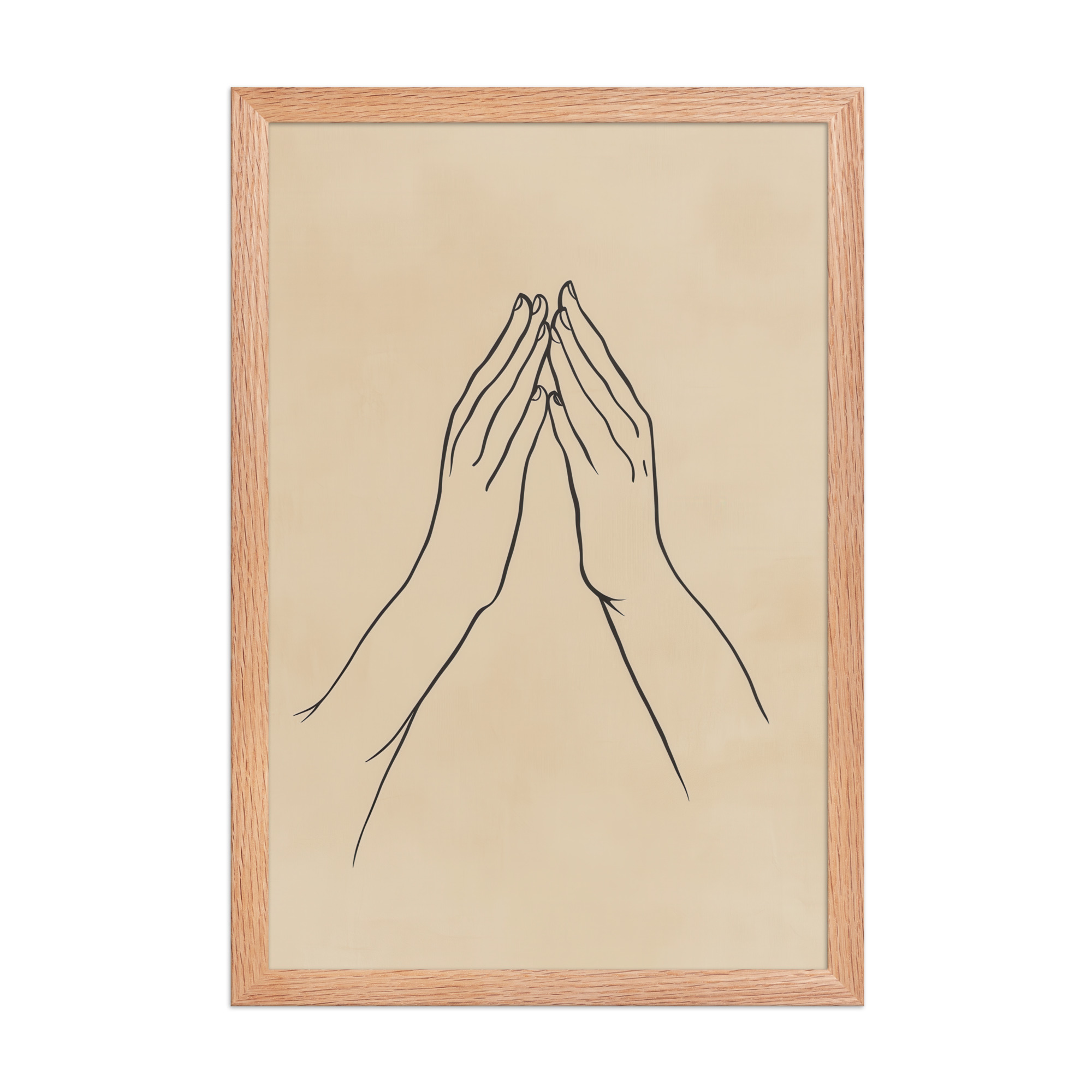 Gyan Mudra Hands — Minimal Gesture Yoga Line Wall Decor — Framed Poster - Image 10