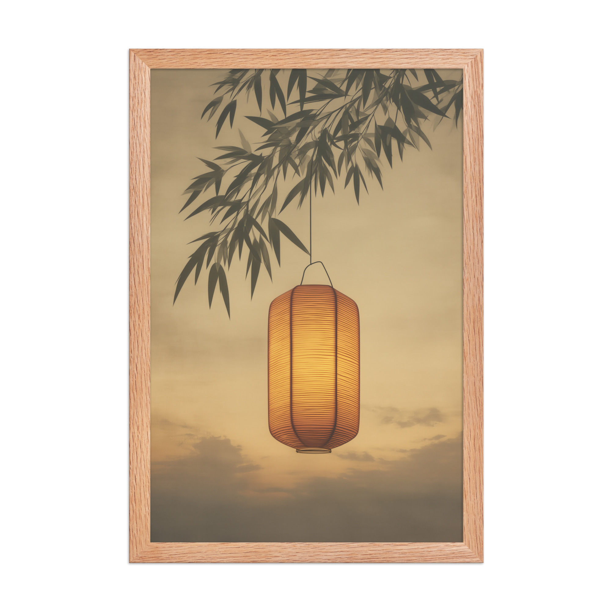 Lantern Glow — Japanese Lantern Minimal Wall Decor — Framed Poster - Image 10