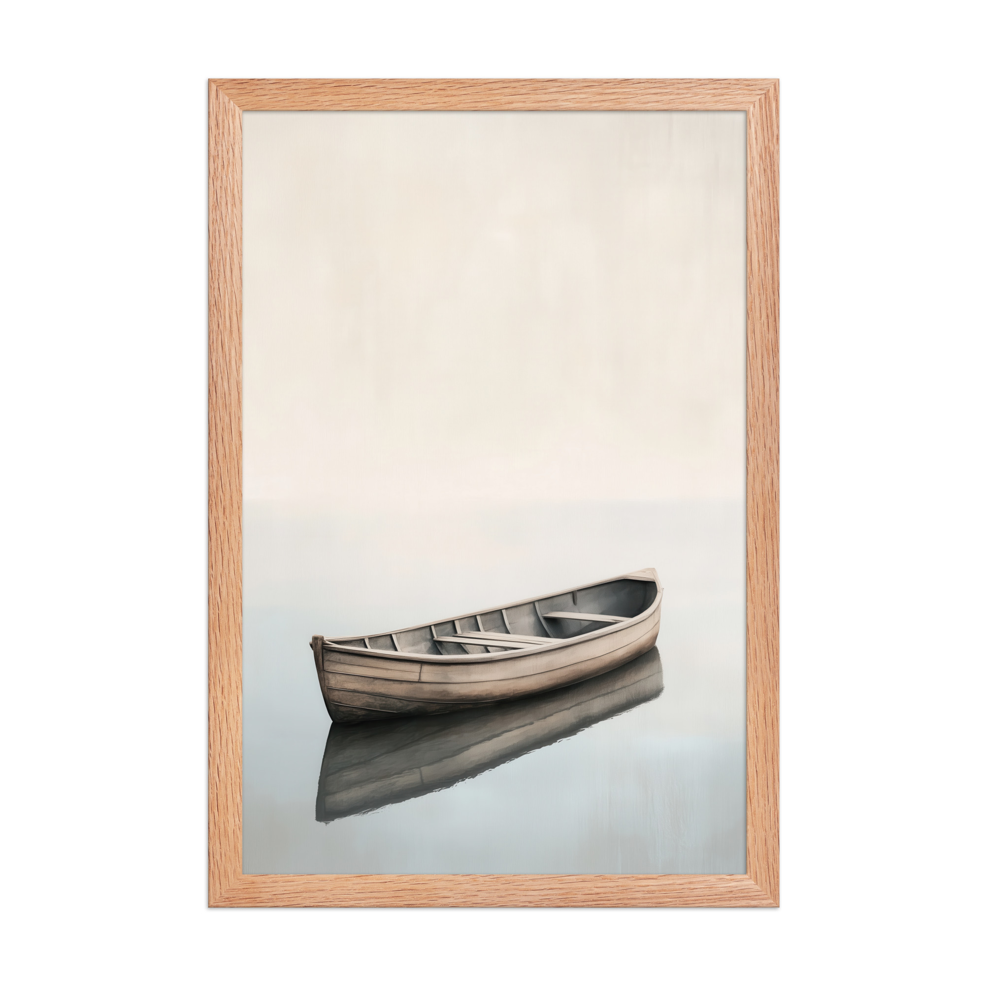 Still Waters Rowboat — Minimal Japandi Boat Wall Art — Framed Poster - Image 12