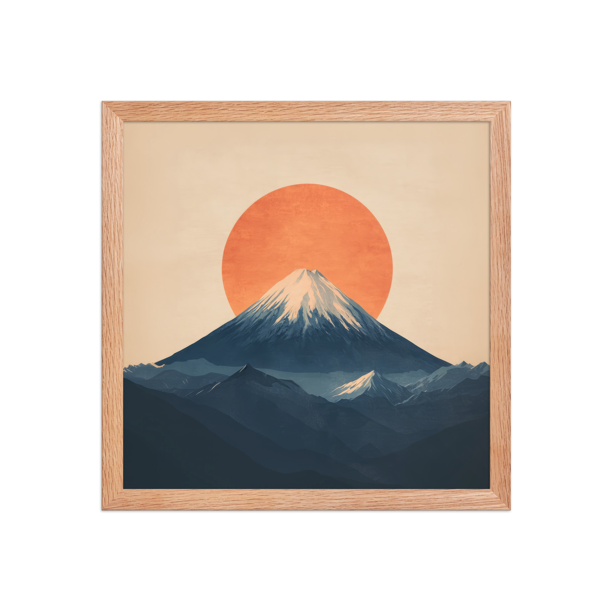 Rising Sun Over Fuji — Minimal Mount Fuji Silhouette Wall Decor — Framed Poster - Image 18