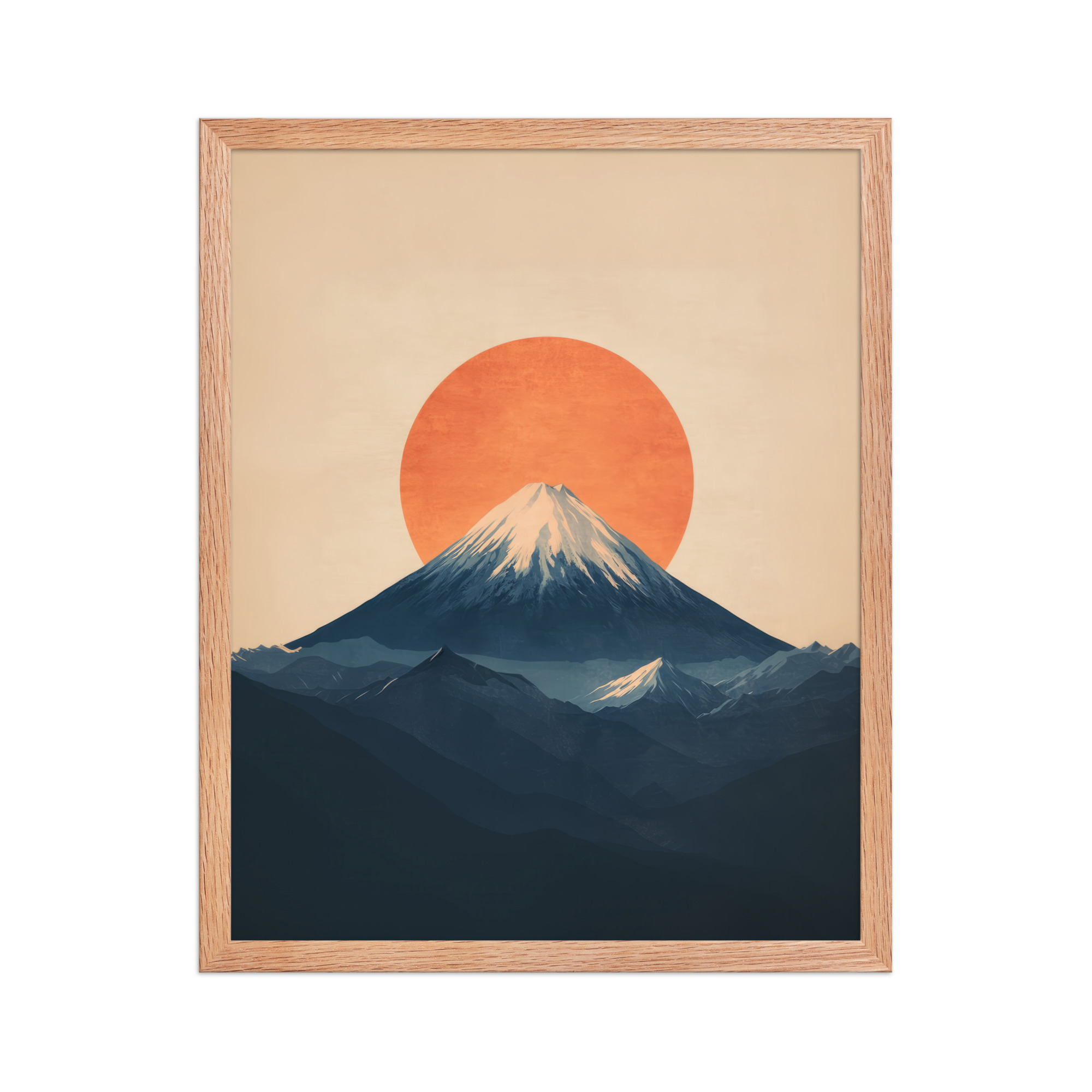 Rising Sun Over Fuji — Minimal Mount Fuji Silhouette Wall Decor — Framed Poster - Image 20