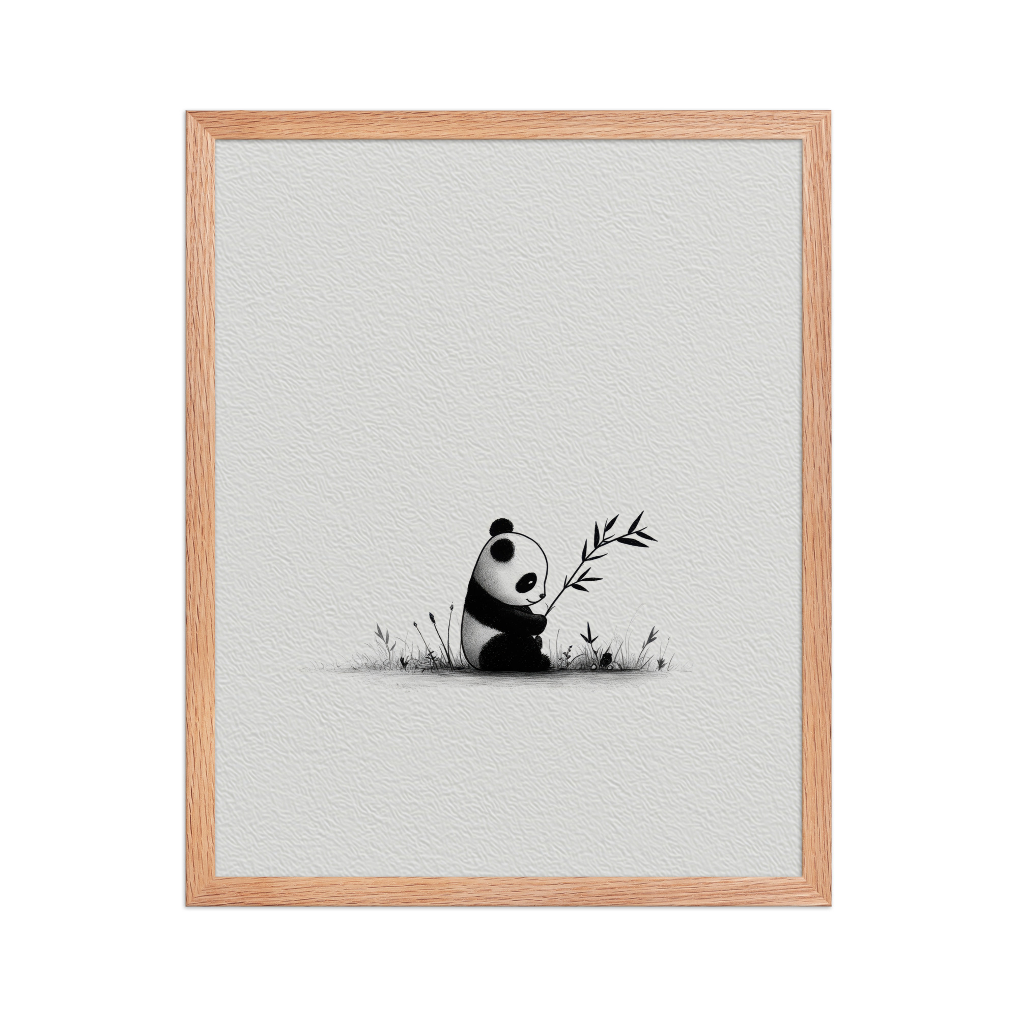 Tiny Bamboo Moment — Minimal Panda Cub with Bamboo Wall Decor — Framed Poster - Image 13
