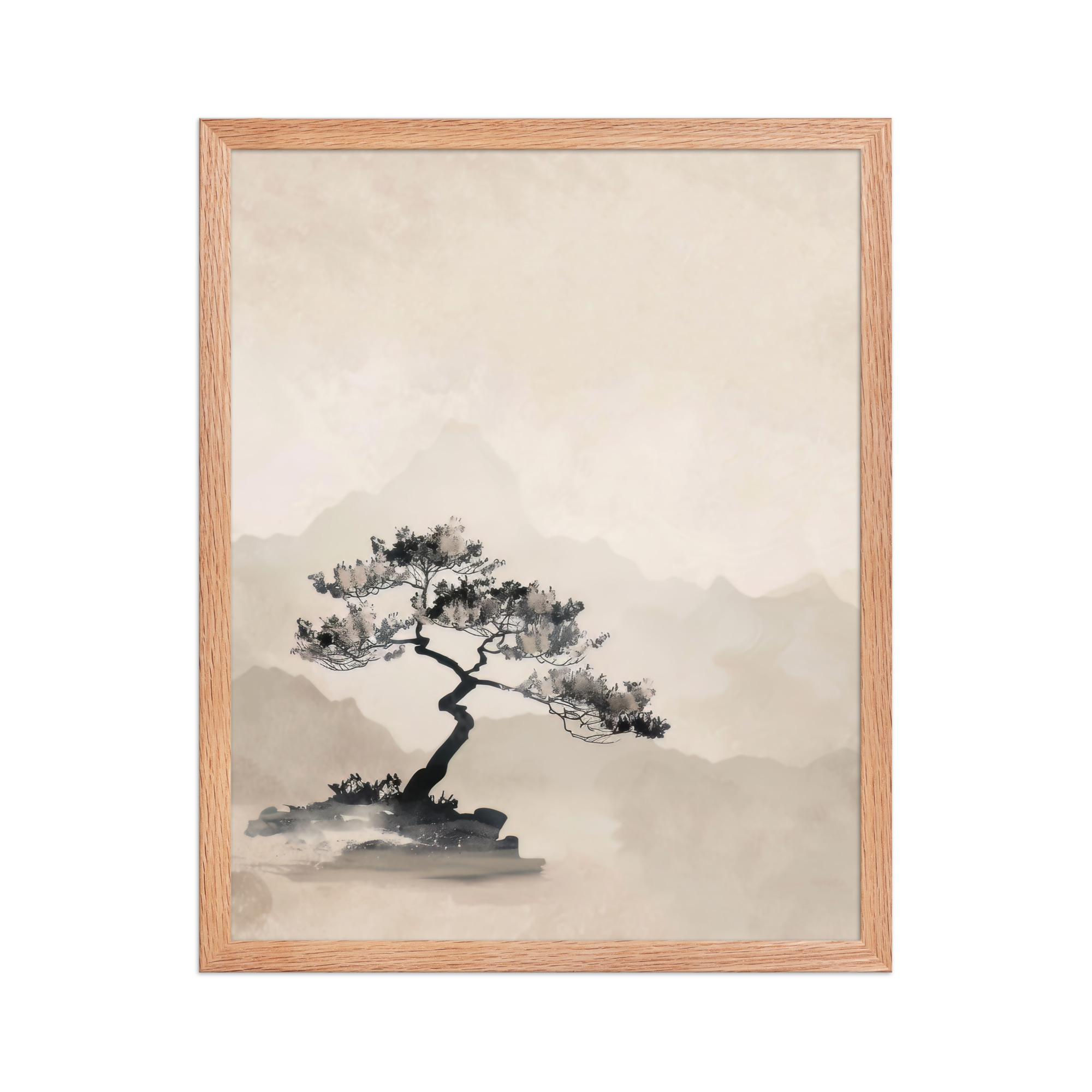 Bonsai Tree — Ink-Wash Landscape Wall Decor — Framed Poster - Image 11