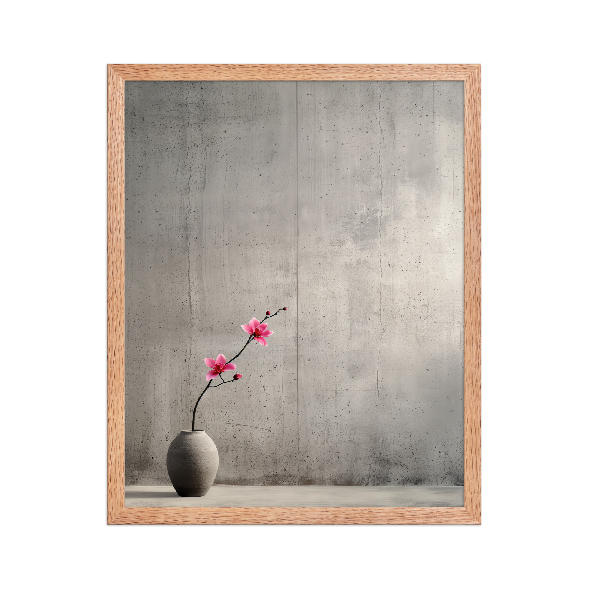 Blossom Curve in Ikebana — Minimal Floral Wall Art — Framed Poster - Image 5