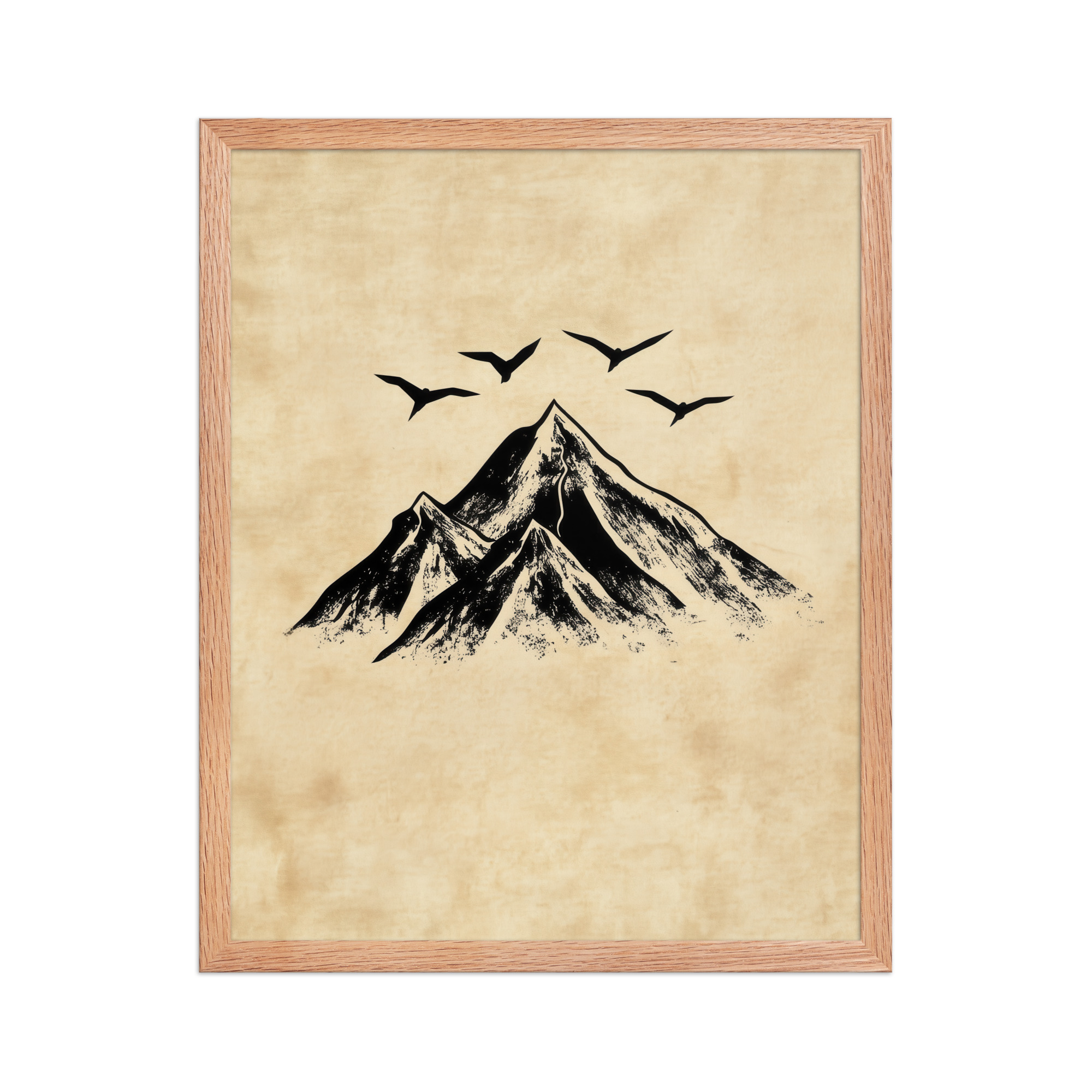 Four Peaks in Ink — Mountain Landscape Wall Art — Framed Poster - Image 10
