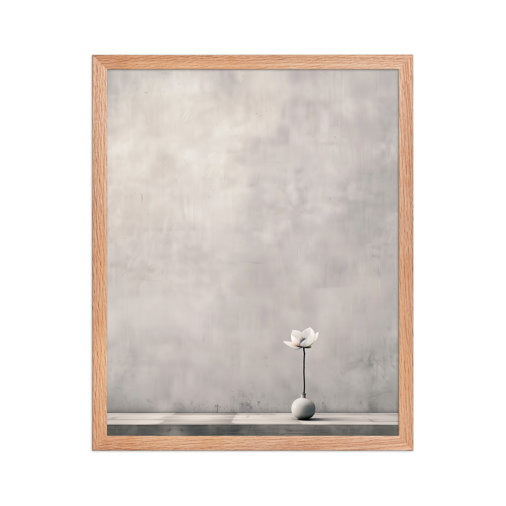 Lotus Minimalism — Single-Stem Vase Minimal Wall Decor — Framed Poster - Image 11