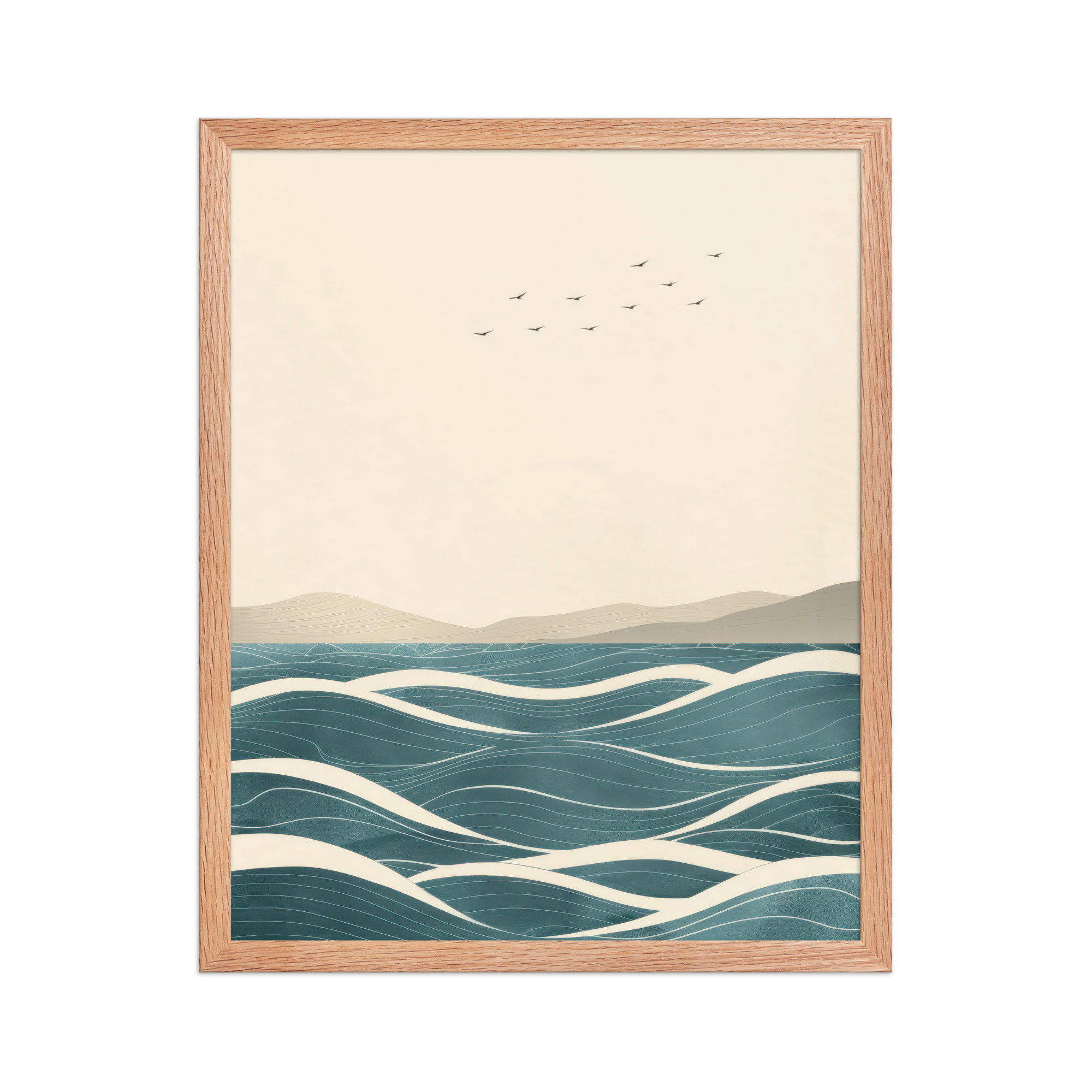 Still Horizons II — Japandi Ocean Minimalist Wall Art — Framed Poster - Image 13