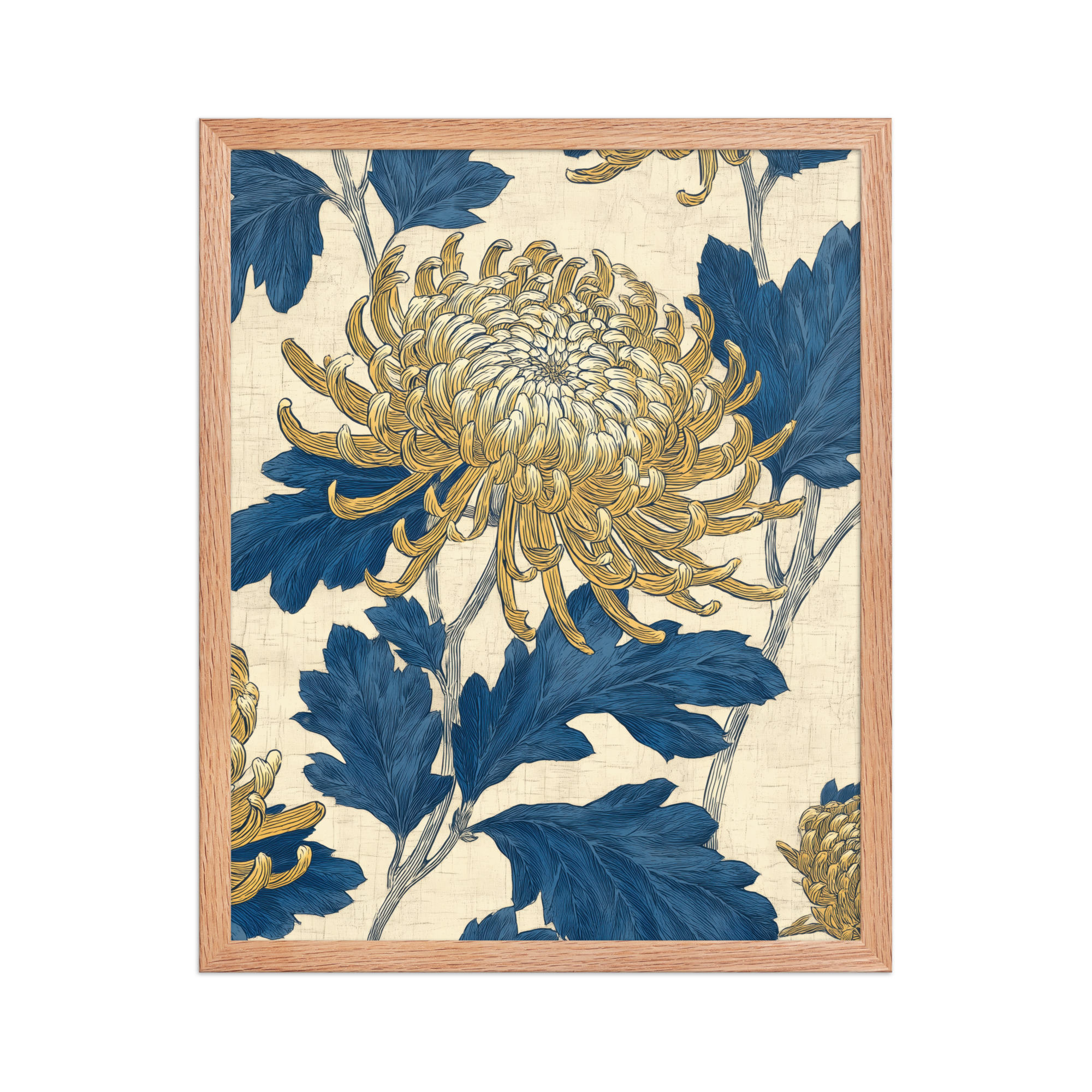 Chrysanthemum Pattern — Botanical Wall Art — Framed Poster - Image 11