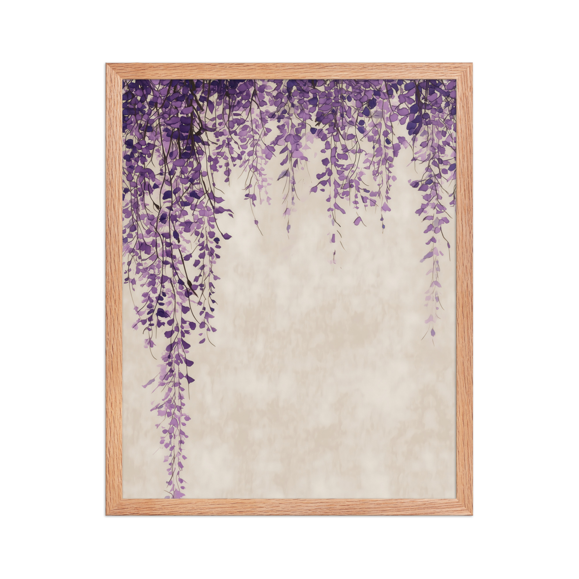 Wisteria Cascade — Japandi Hanging Floral Wall Decor — Framed Poster - Image 11