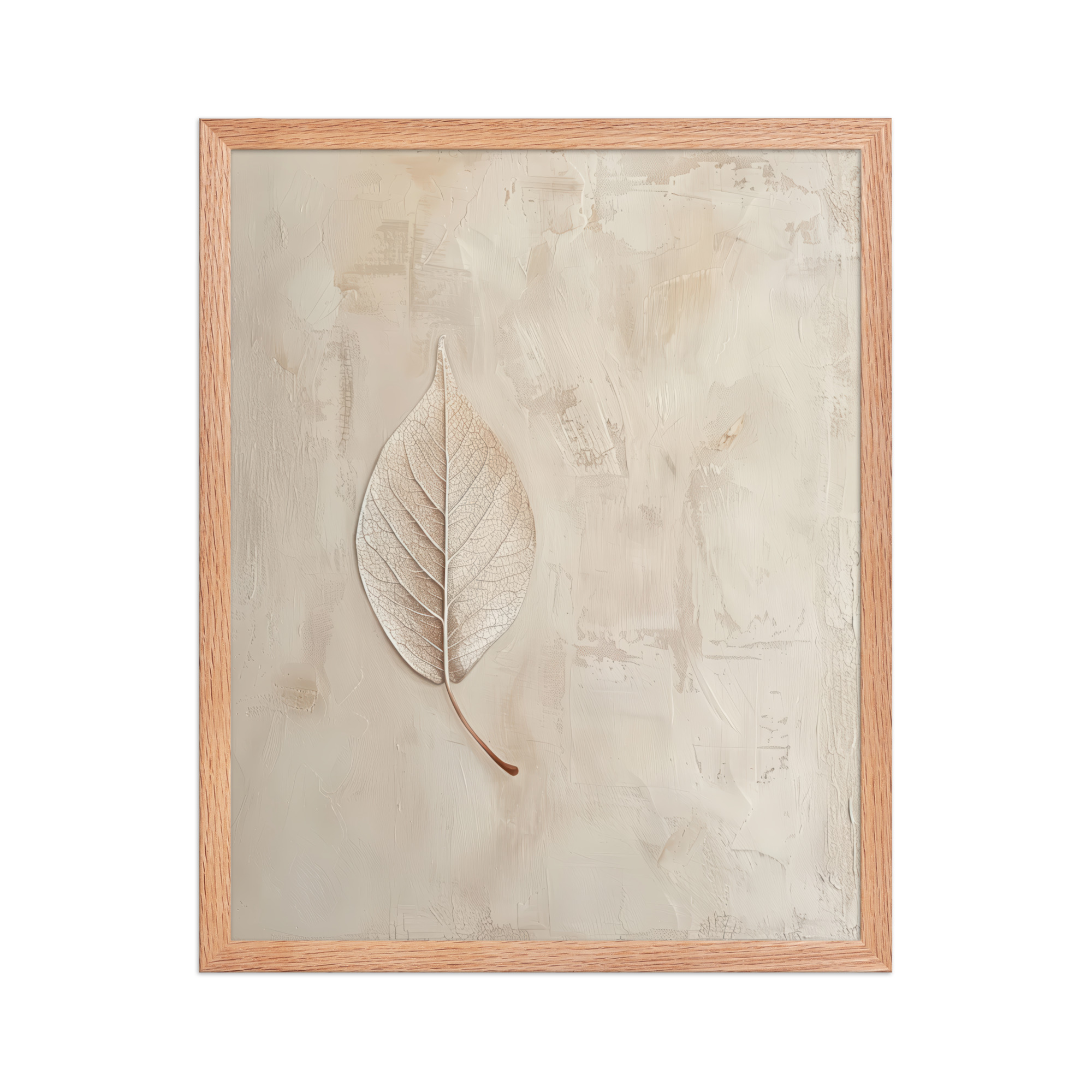Wabi-Sabi Leaf II — Neutral Textured Botanical Wall Art — Framed Poster - Image 13