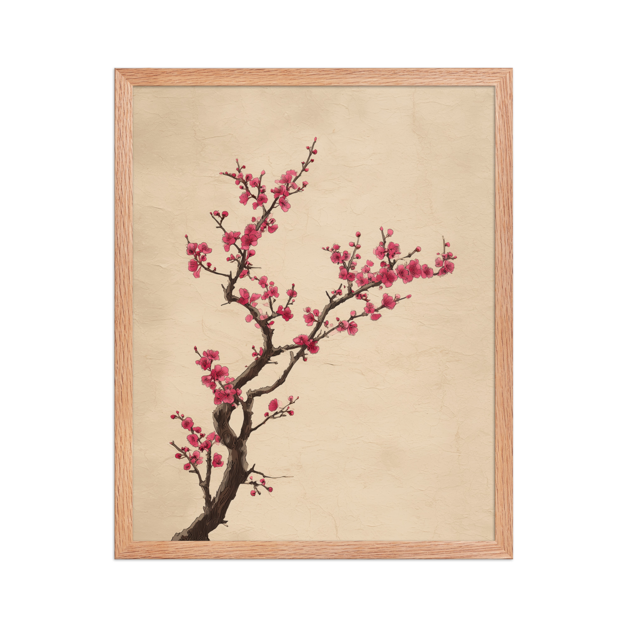 Plum Blossom Branch — Japanese Ink Illustration Wall Decor — Framed Poster - Image 11