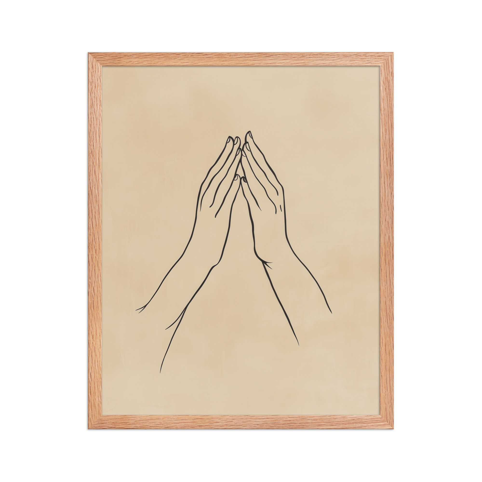 Gyan Mudra Hands — Minimal Gesture Yoga Line Wall Decor — Framed Poster - Image 11