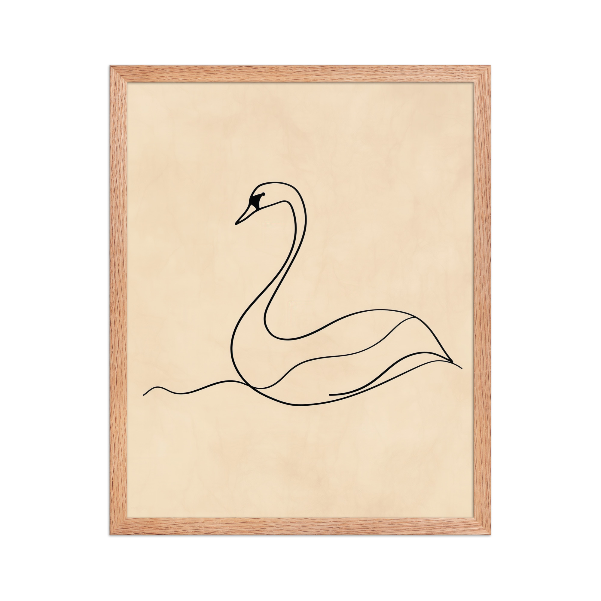 Swan Flow — Minimal Line Drawing Wall Art — Framed Poster - Image 7