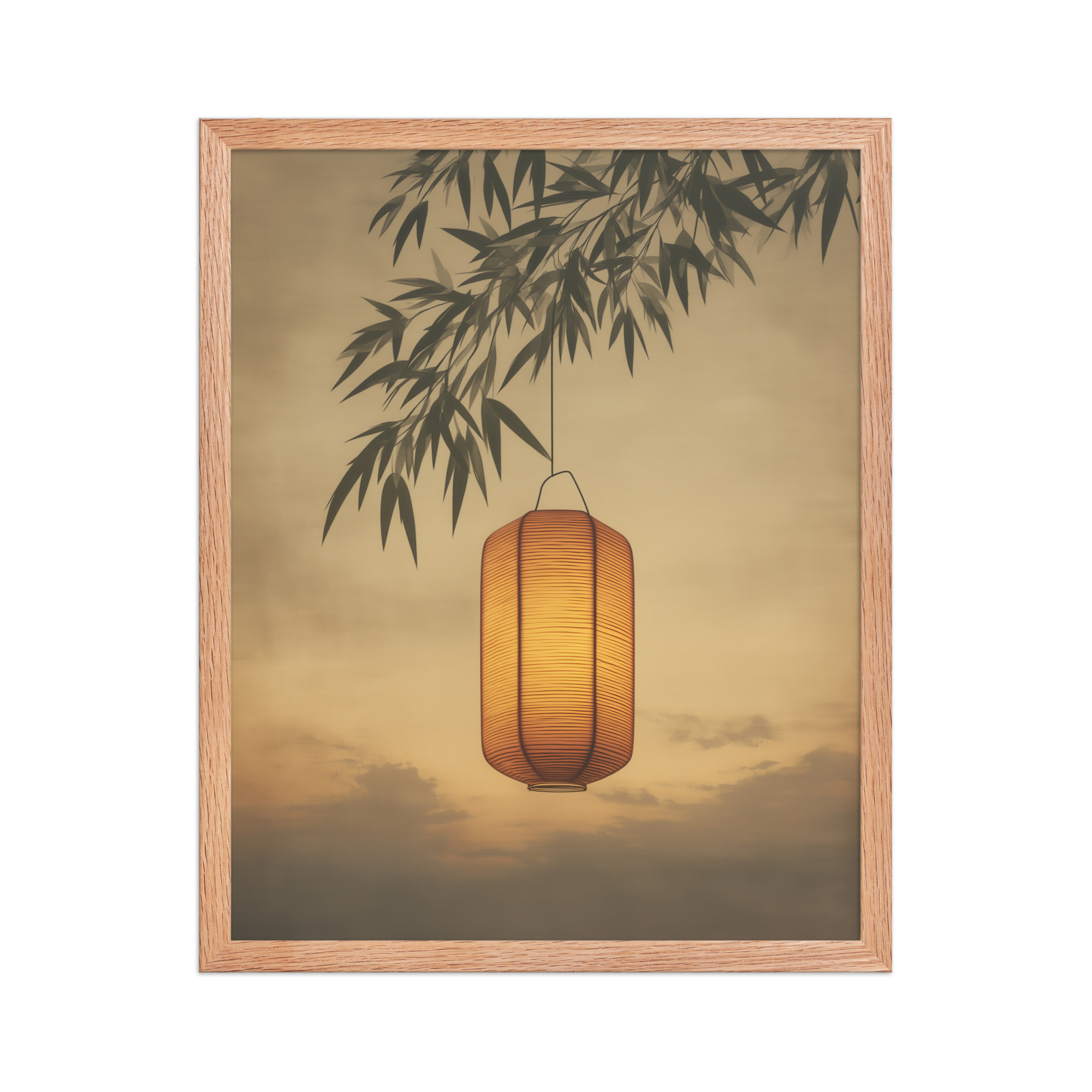 Lantern Glow — Japanese Lantern Minimal Wall Decor — Framed Poster - Image 11