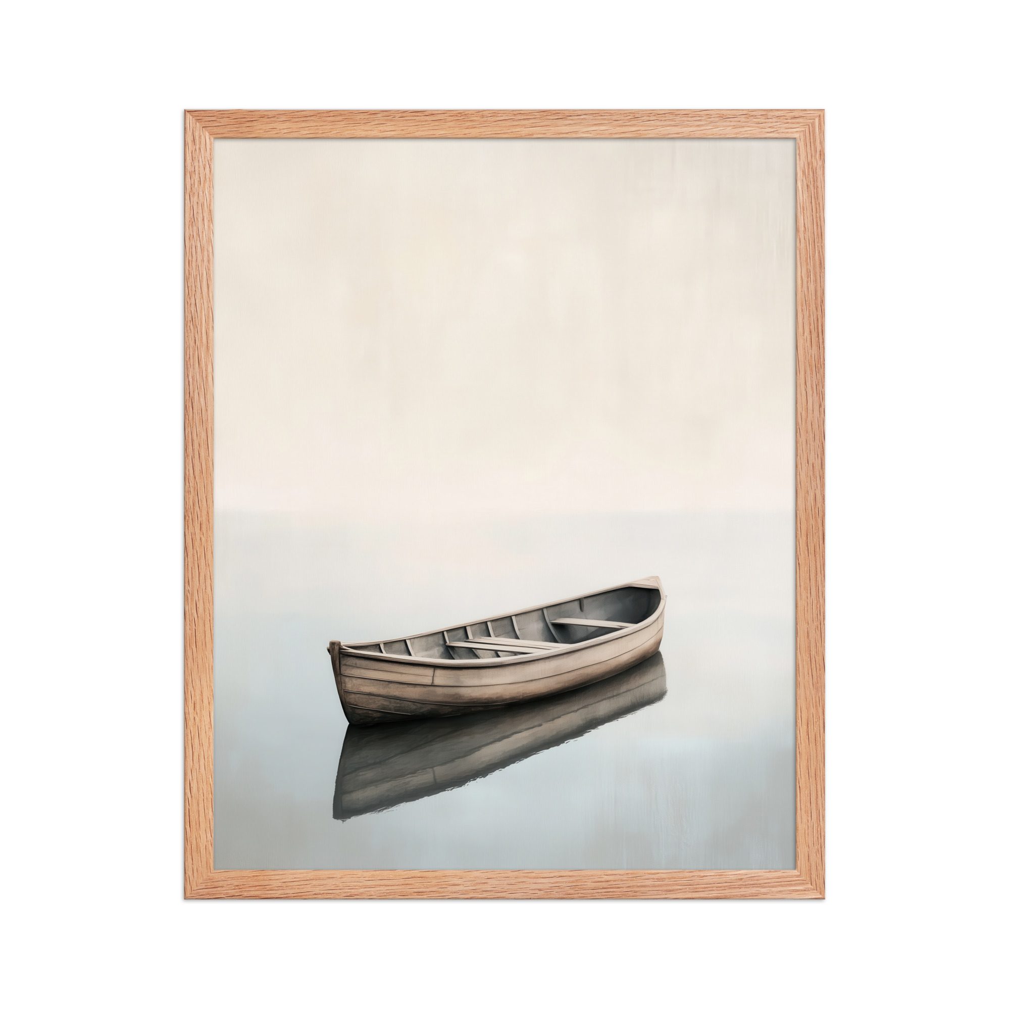 Still Waters Rowboat — Minimal Japandi Boat Wall Art — Framed Poster - Image 13