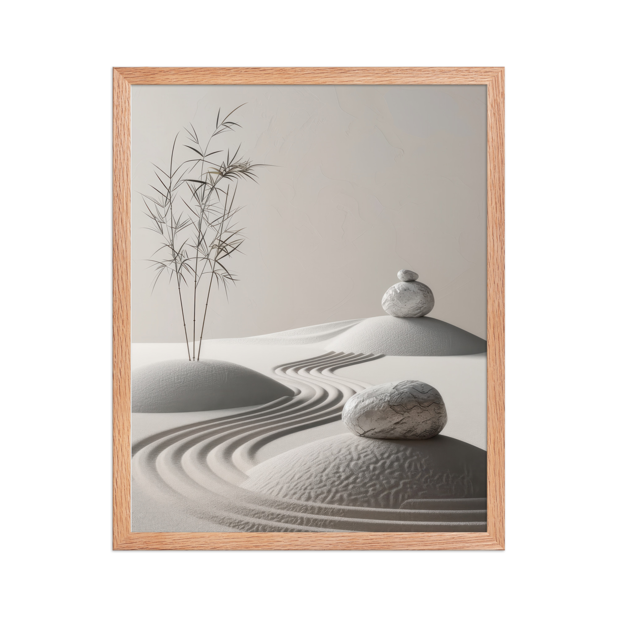Stillness by the Sand Rake – Japandi Zen Garden Wall Art – Framed Poster - Image 7
