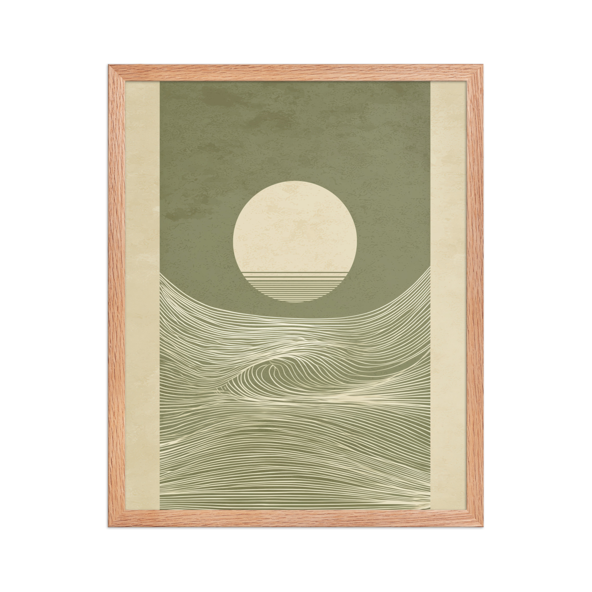 Zen Horizon Waves — Minimal Sunset Landscape Wall Decor — Framed Poster - Image 10