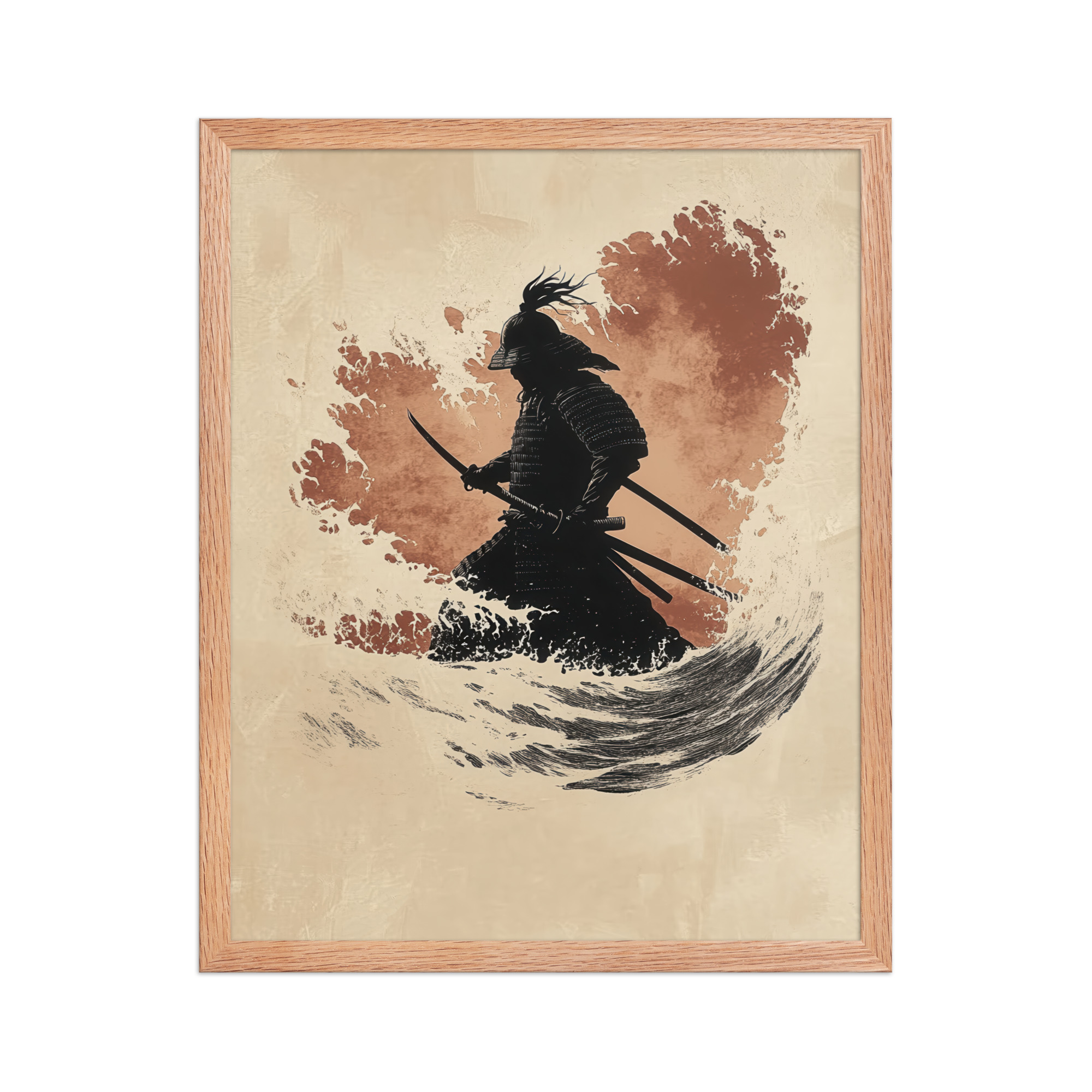Crimson Guard – Samurai Against The Rising Spray Wall Decor – Framed Poster - Image 7