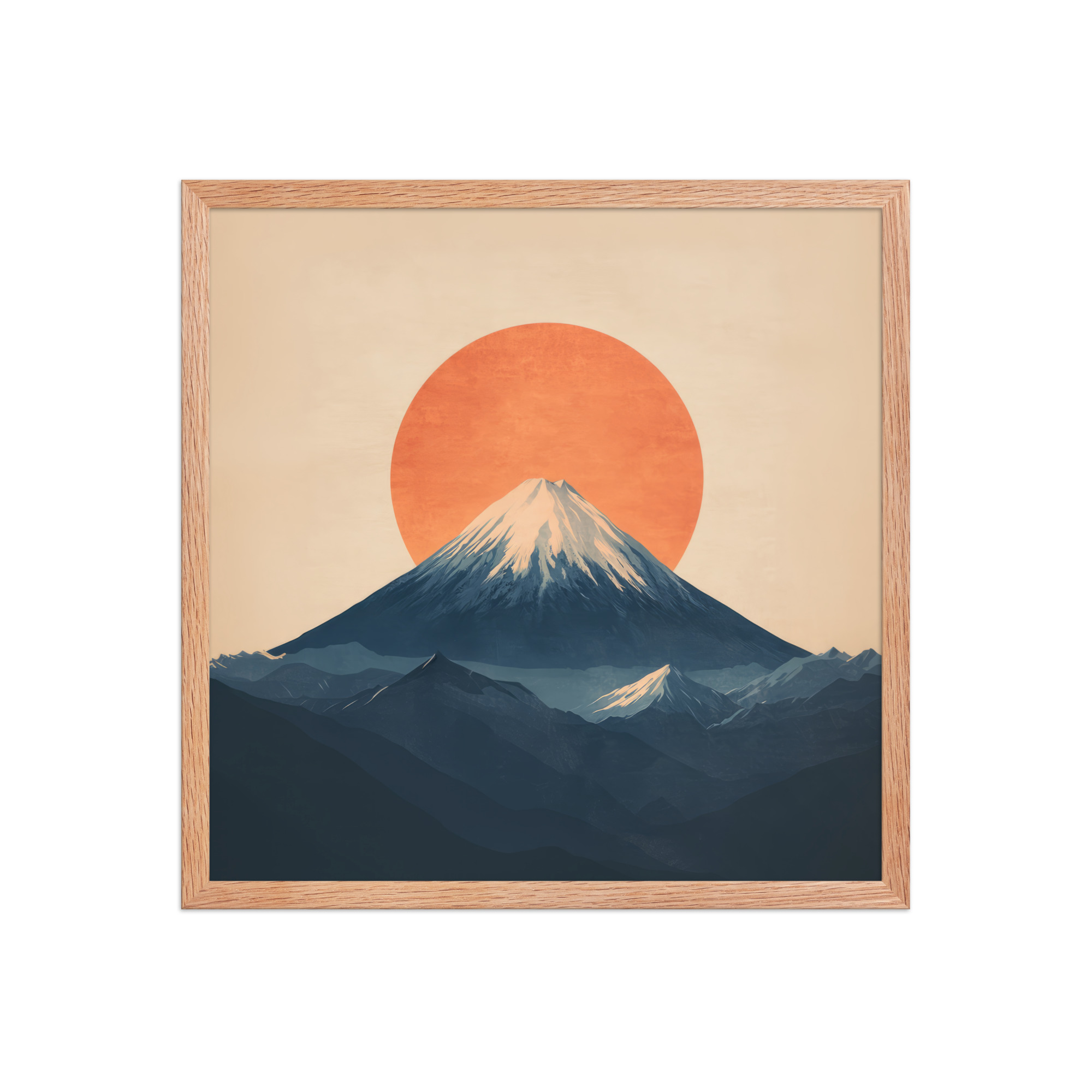 Rising Sun Over Fuji — Minimal Mount Fuji Silhouette Wall Decor — Framed Poster - Image 21