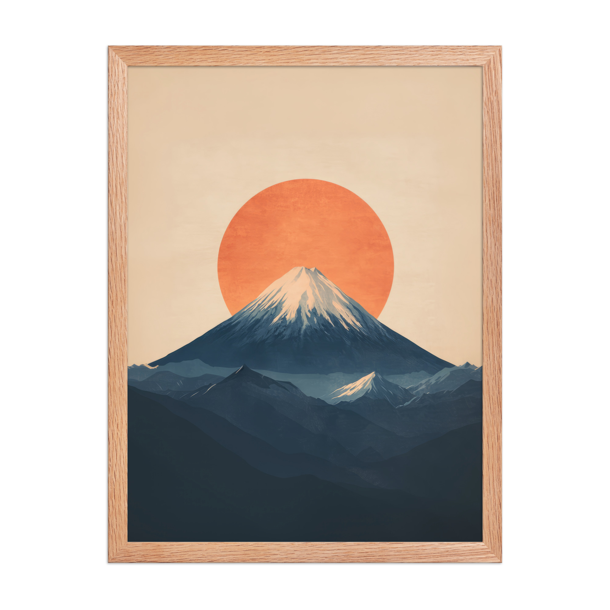 Rising Sun Over Fuji — Minimal Mount Fuji Silhouette Wall Decor — Framed Poster - Image 22