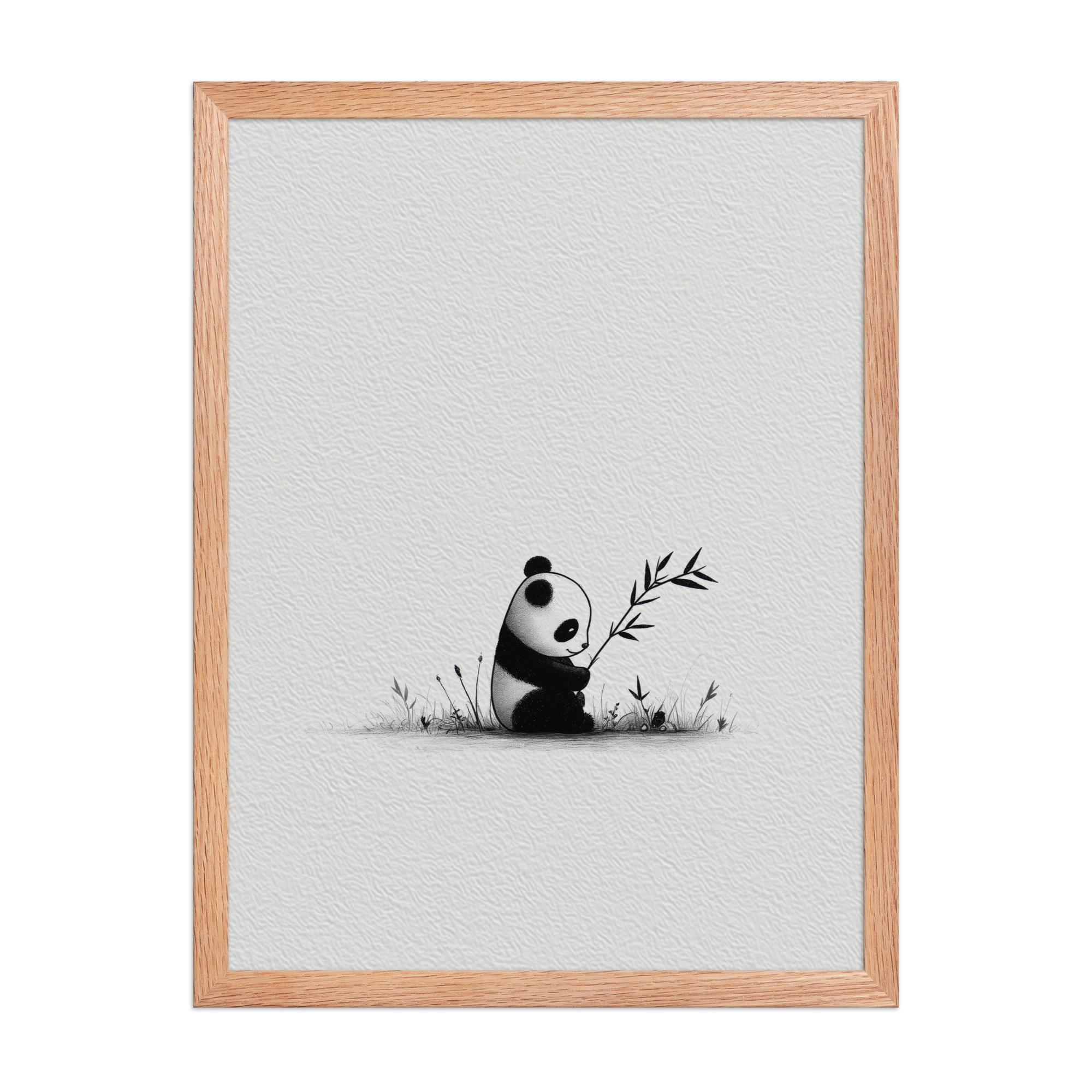Tiny Bamboo Moment — Minimal Panda Cub with Bamboo Wall Decor — Framed Poster - Image 14