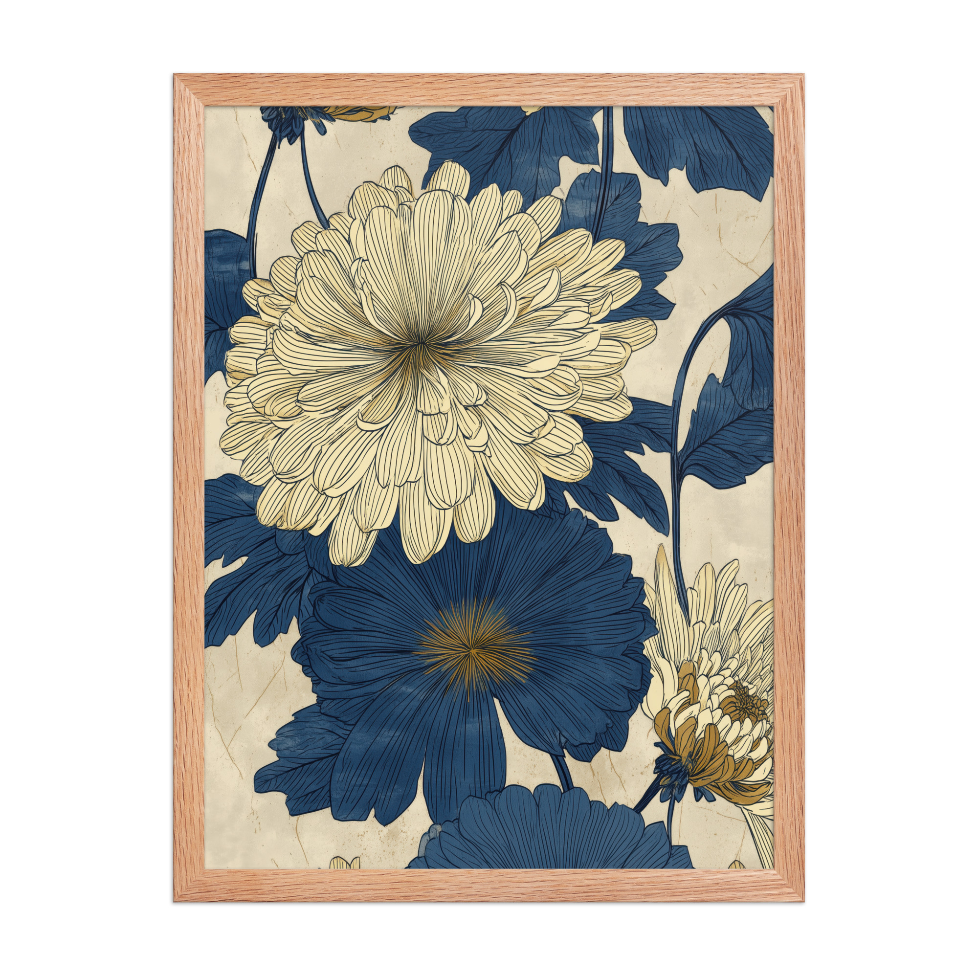 Chrysanthemum Field — Botanical Wall Art — Framed Poster - Image 4