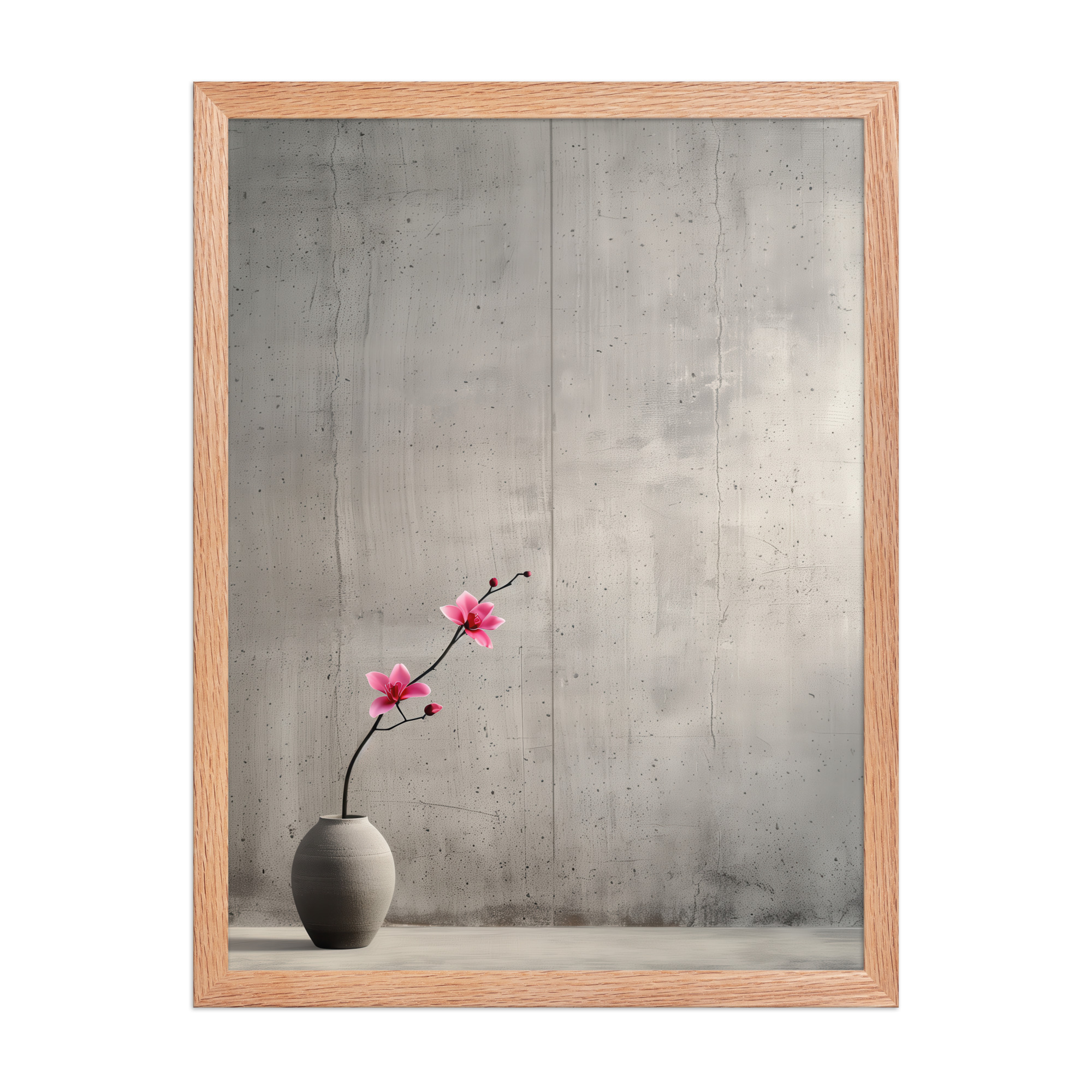 Blossom Curve in Ikebana — Minimal Floral Wall Art — Framed Poster - Image 6