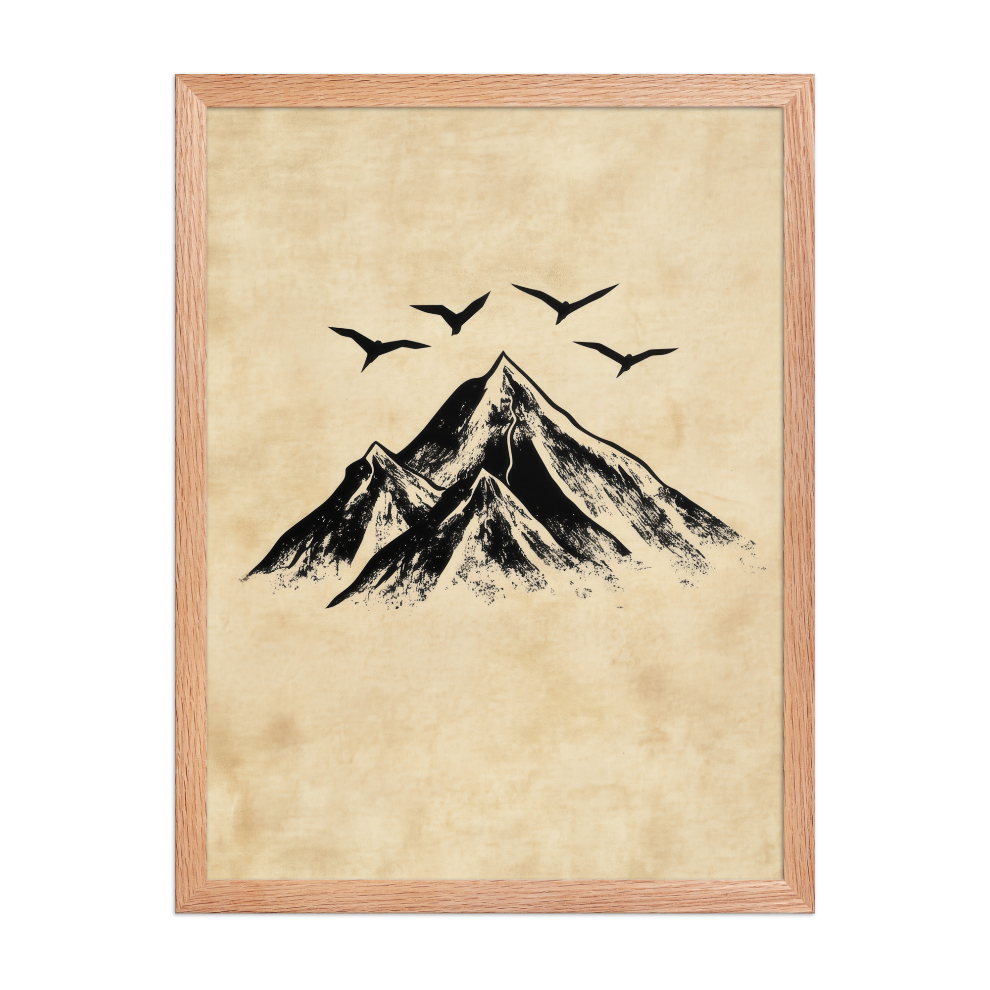 Four Peaks in Ink — Mountain Landscape Wall Art — Framed Poster - Image 11